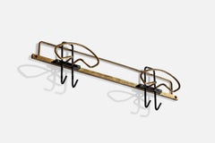 Italian Designer, Coat Hanger, Metal, Brass, Italy, 1950s