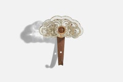 Italian Designer, Coat Hangers, Brass, Glass, Italy, 1930s