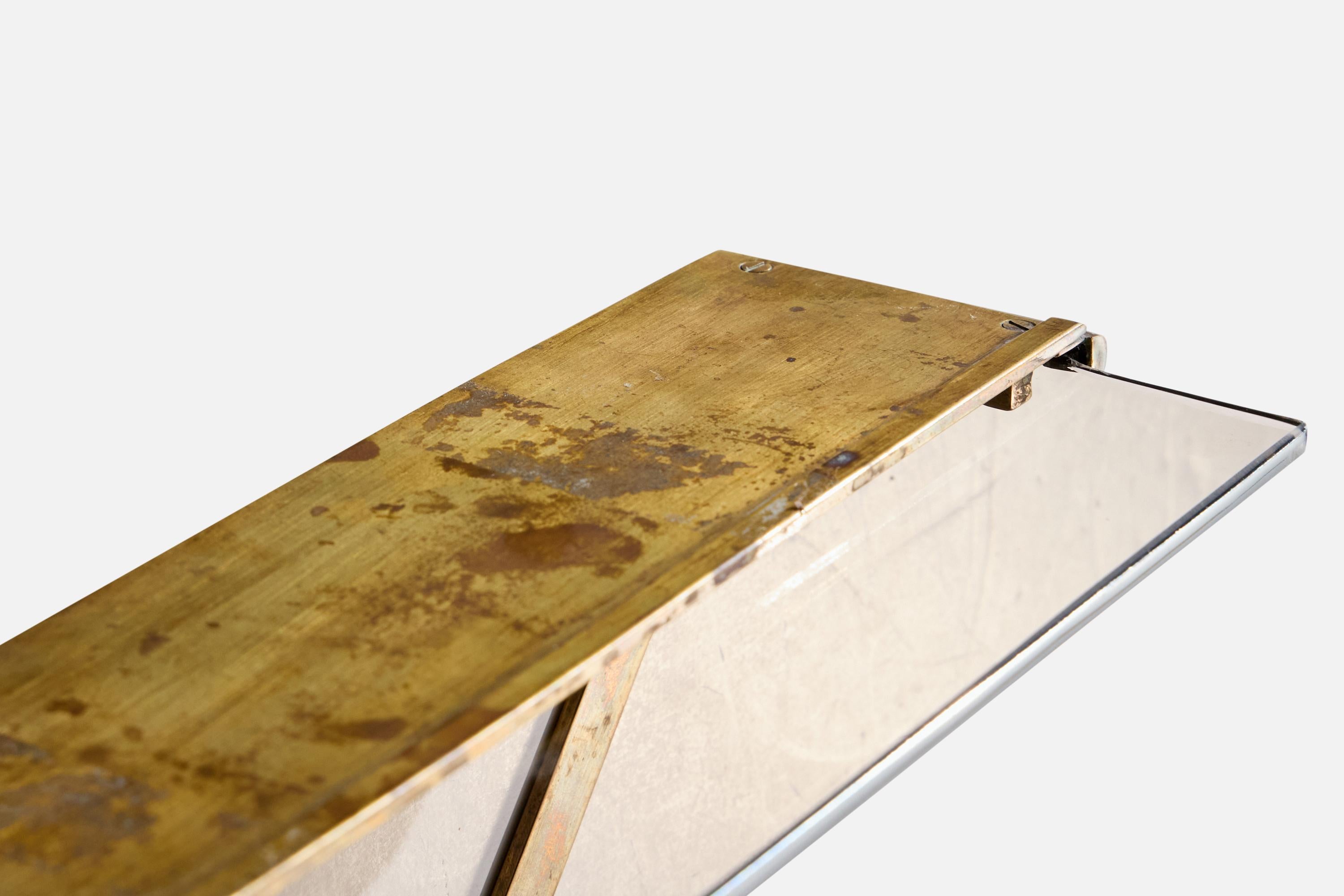 Italian Designer, Coat Hangers, Brass, Glass, Italy, 1950s For Sale 5