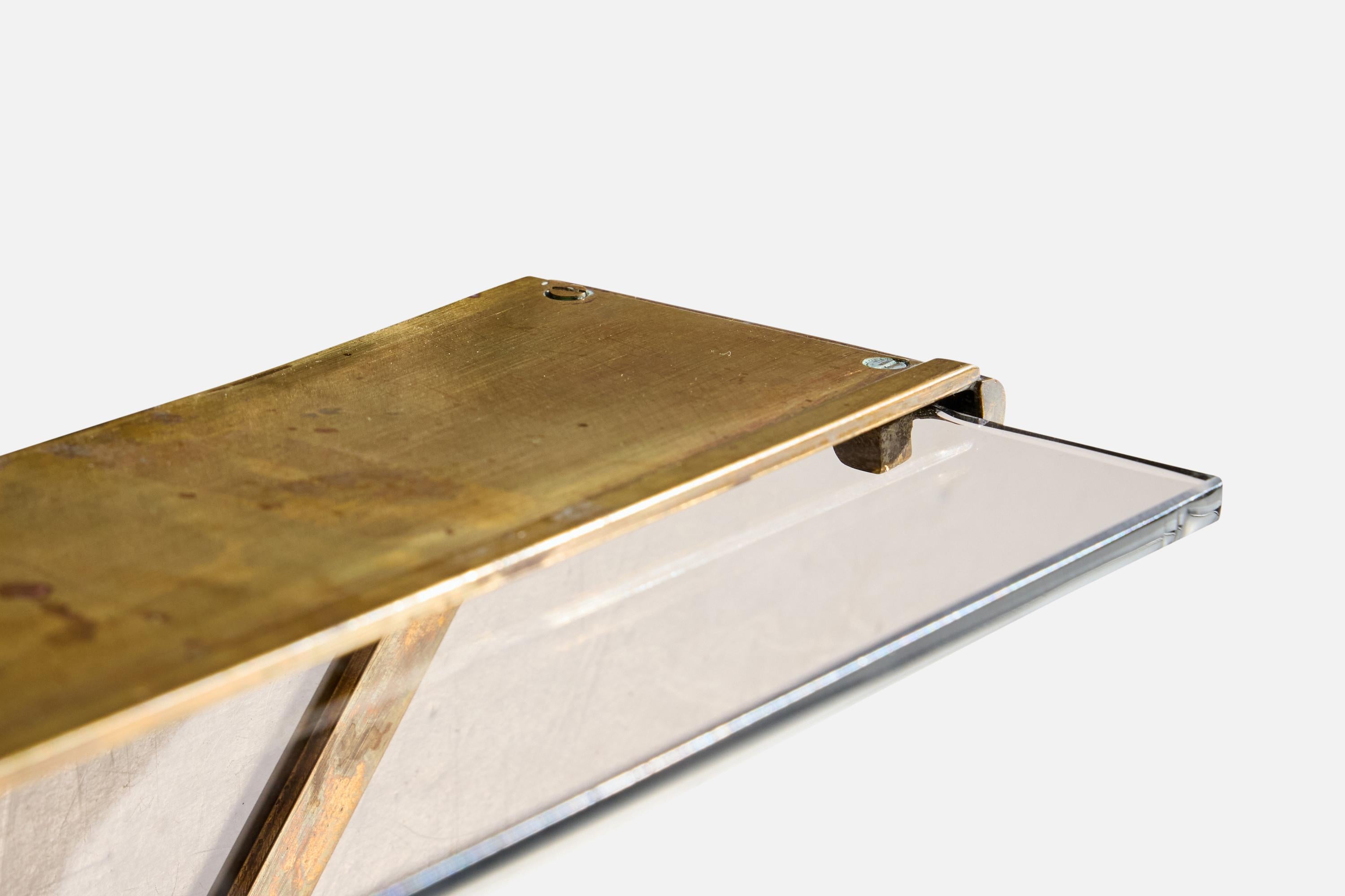 Italian Designer, Coat Hangers, Brass, Glass, Italy, 1950s For Sale 4