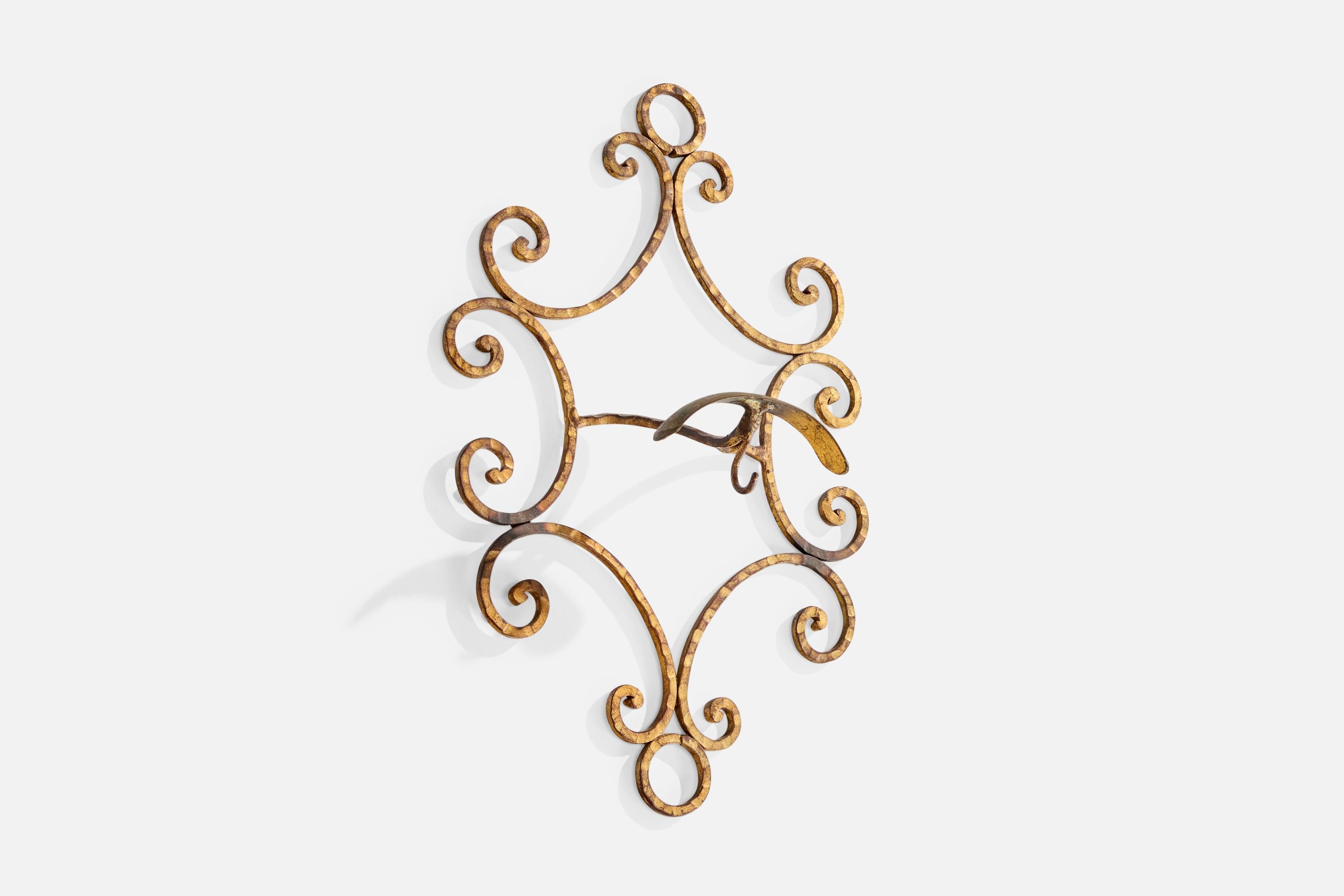 Mid-20th Century Italian Designer, Coat Hangers, Brass, Italy, 1930s For Sale