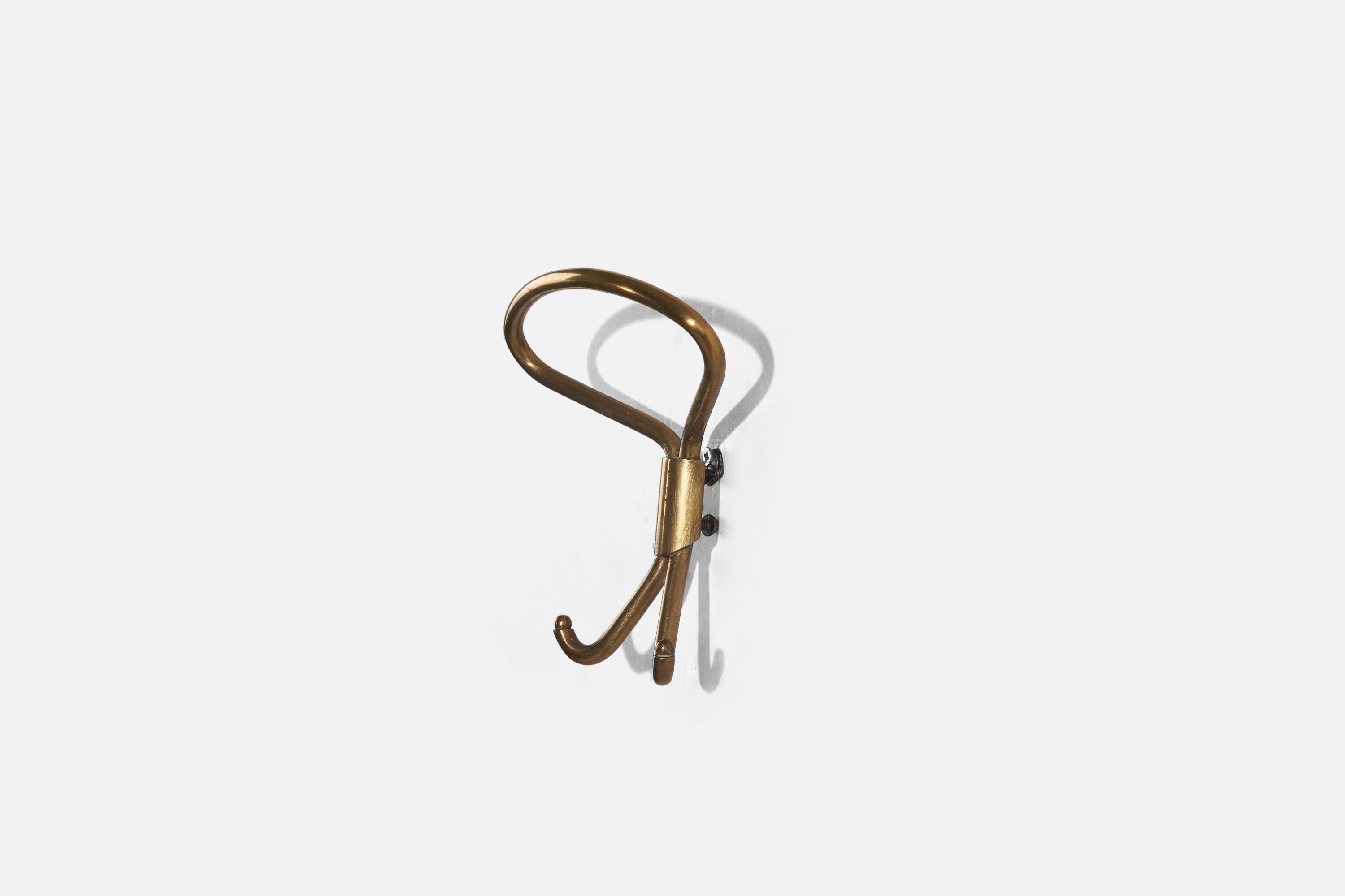 Mid-20th Century Fontana Arte, Coat Hangers, Brass, Italy, 1940s For Sale