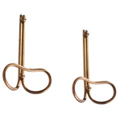Italian Designer, Coat Hangers, Brass, Italy, 1940s