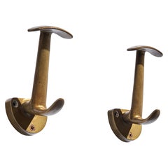 Italian Designer, Coat Hangers, Brass, Italy, 1940s