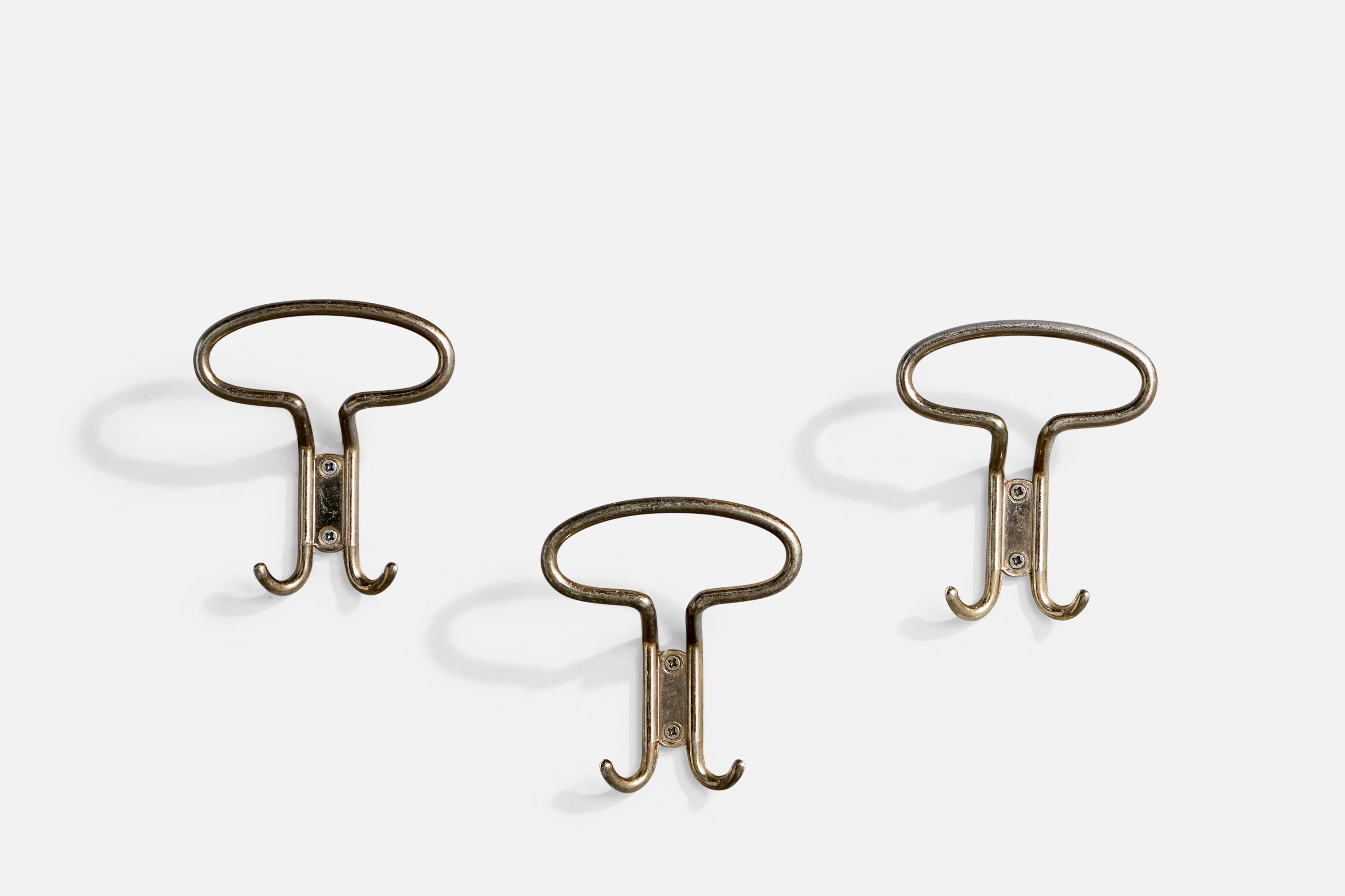 Mid-Century moderno Designer italiano, Appendiabiti, Ottone, Italia, anni '1950 in vendita