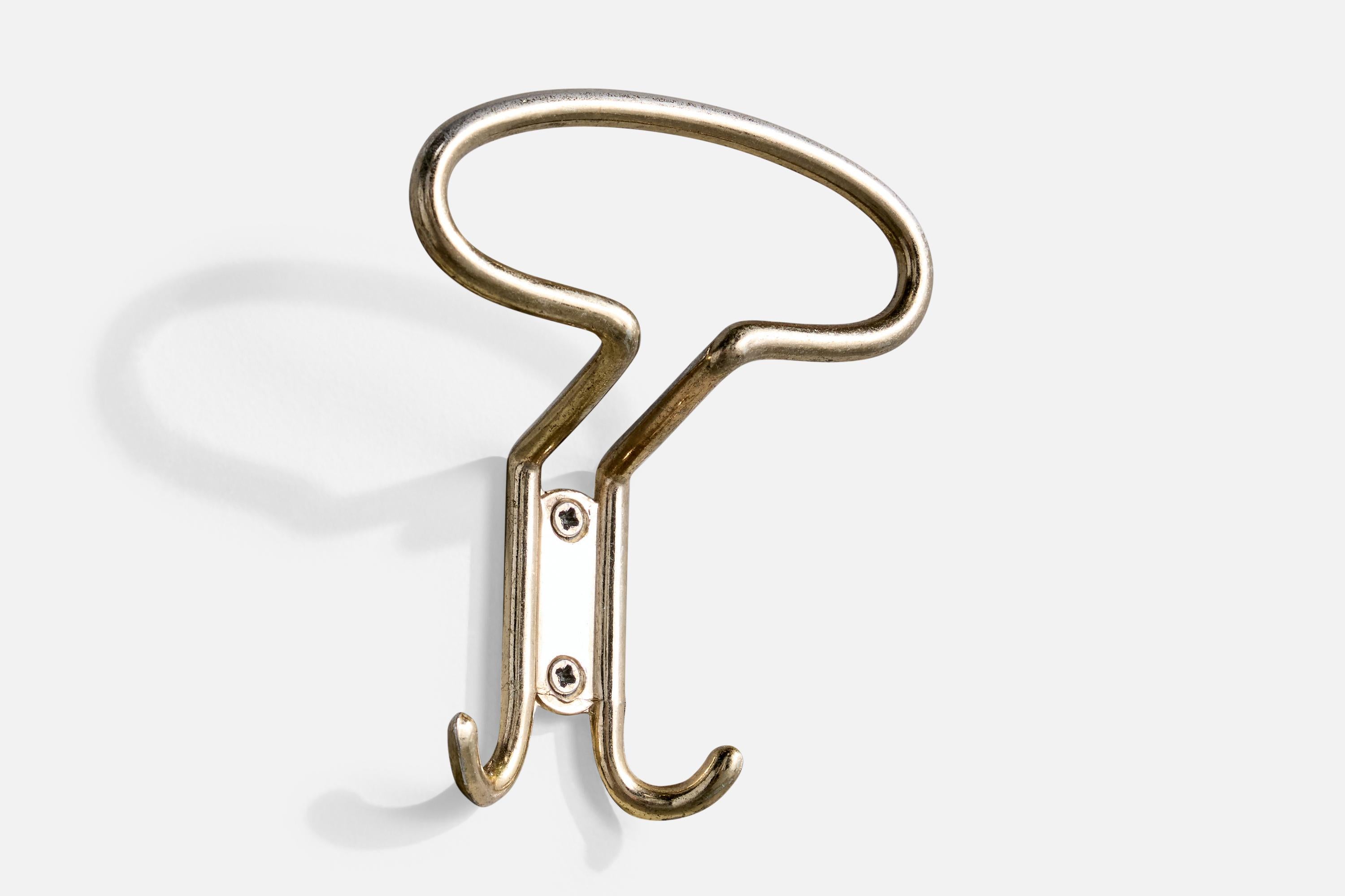 Italiano Designer italiano, Appendiabiti, Ottone, Italia, anni '1950 in vendita