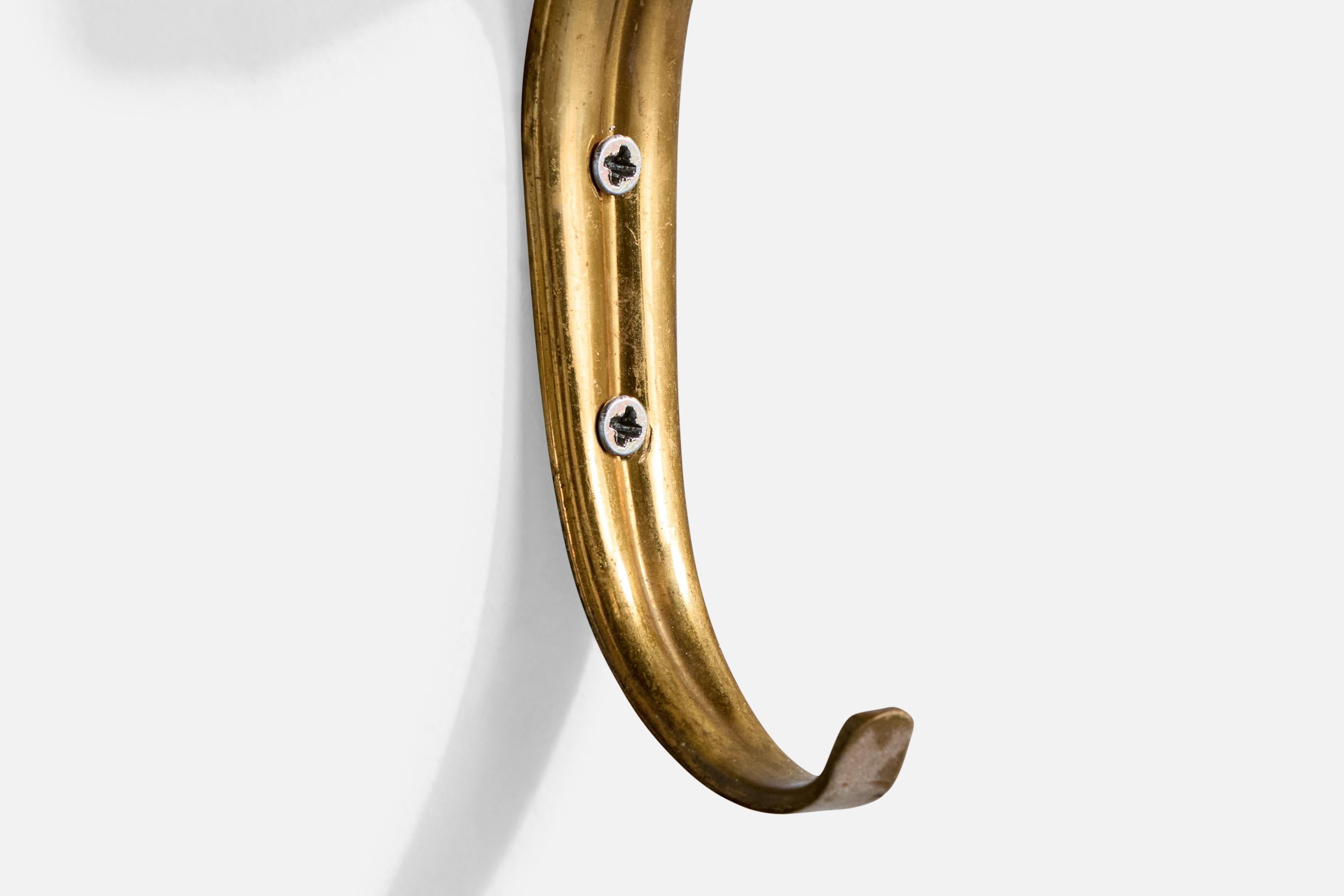 Italian Designer, Coat Hangers, Brass, Italy, 1950s For Sale 2