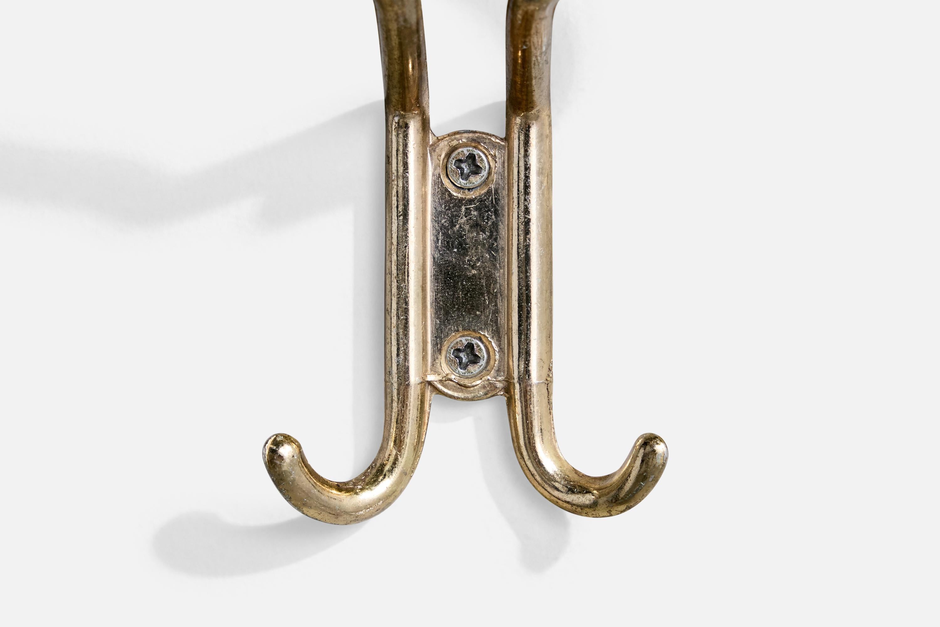 Designer italiano, Appendiabiti, Ottone, Italia, anni '1950 in vendita 3