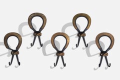Italian Designer, Coat Hangers, Brass, Metal, Italy, 1930s