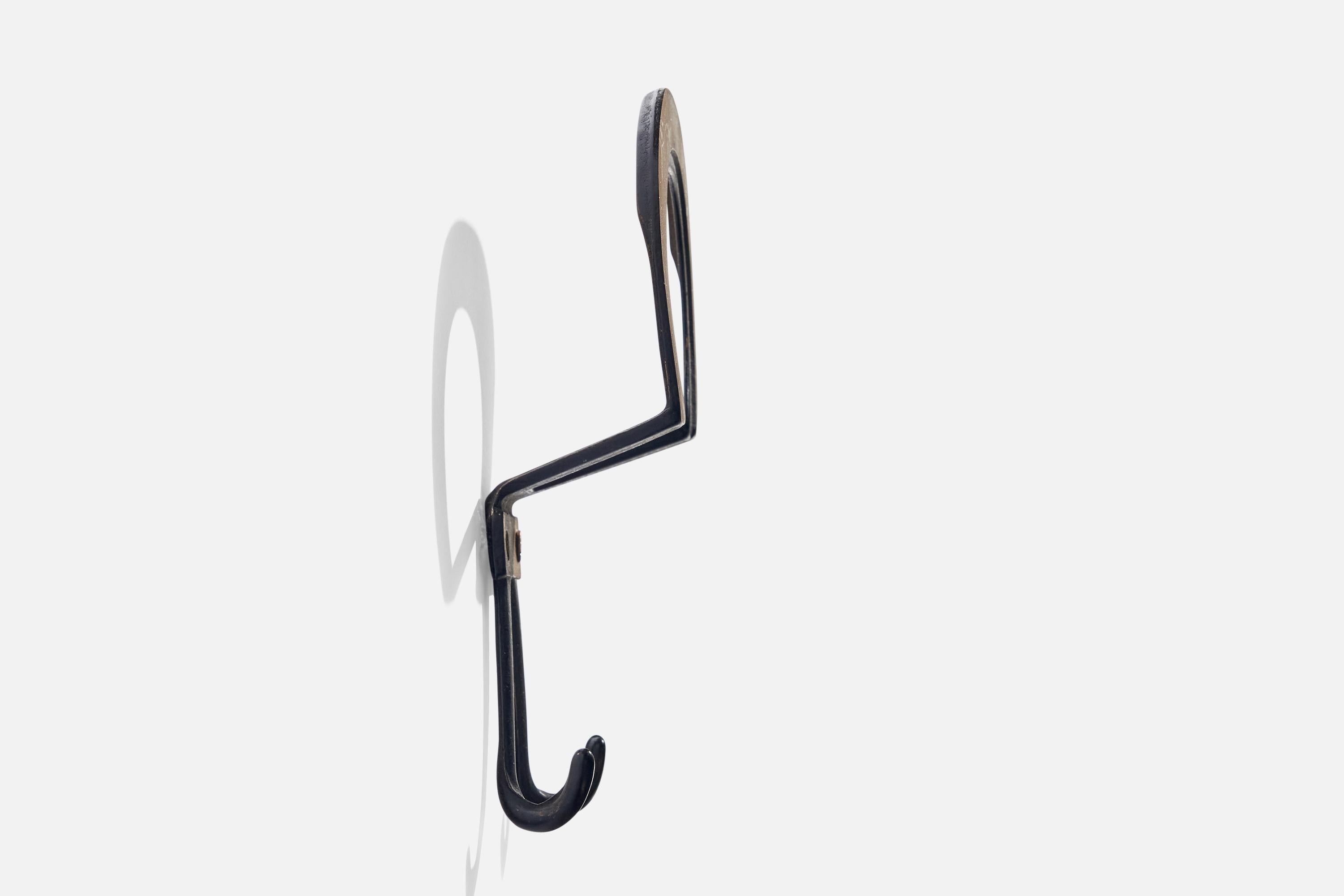 Italian Designer, Coat Hangers, Brass, Metal, Italy, 1930s For Sale 2