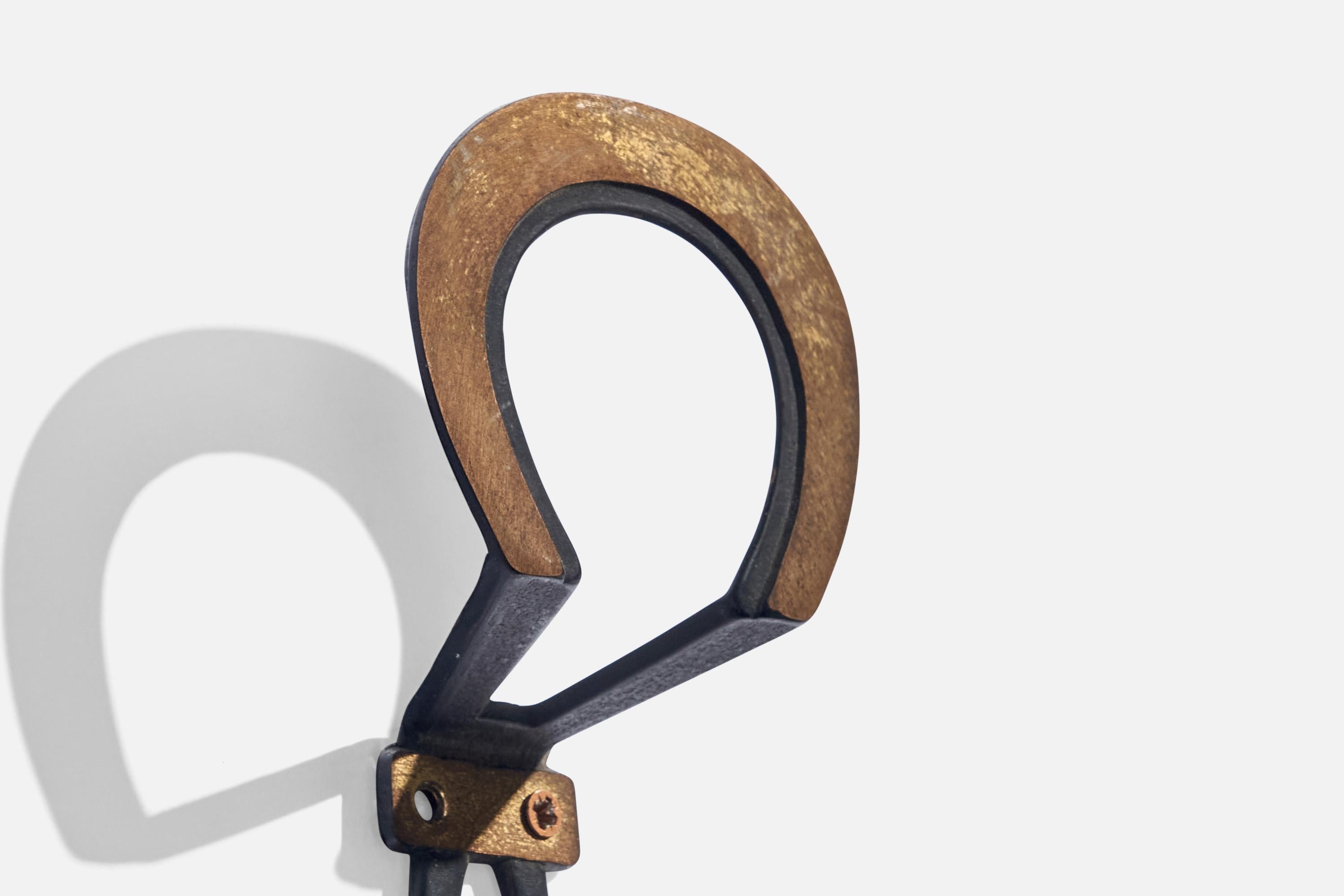 Italian Designer, Coat Hangers, Brass, Metal, Italy, 1930s For Sale 4