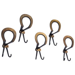 Italian Designer, Coat Hangers, Brass, Metal, Italy, 1930s