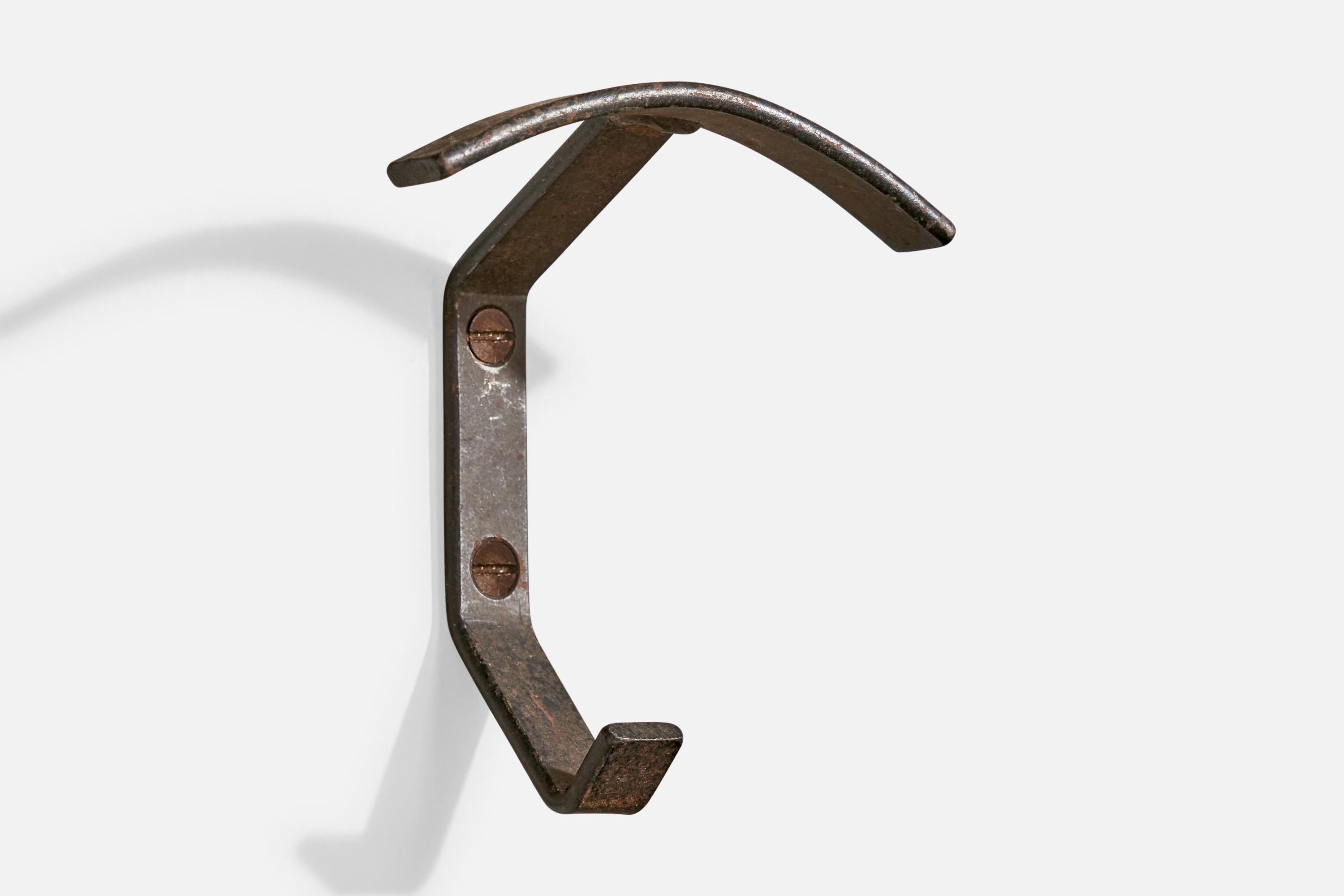 Mid-20th Century Italian Designer, Coat Hangers, Iron, Italy, 1940s For Sale
