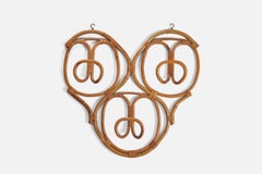 Italian Designer, Coat Rack, Bamboo, Rattan, Italy, 1960s