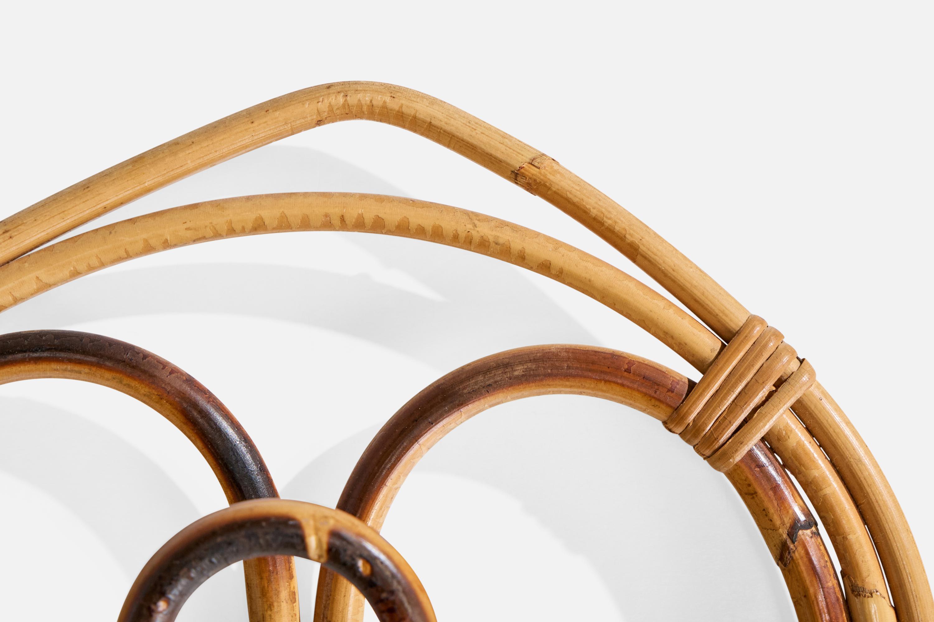 Italian Designer, Coat Rack, Bamboo, Rattan, Italy, 1960s For Sale 1