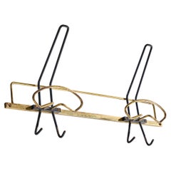 Italian Designer, Coat Rack, Brass, Metal, Italy, 1950s