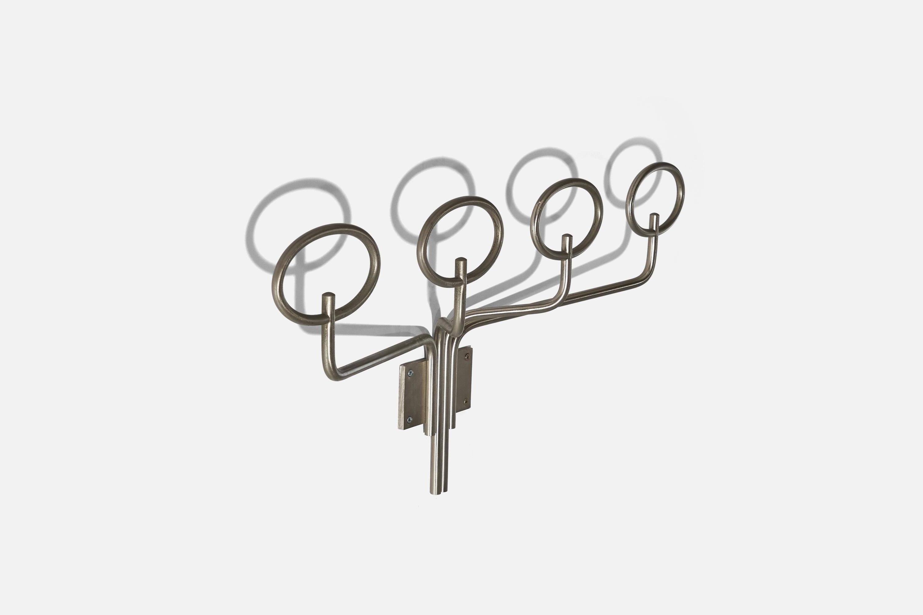 Mid-Century Modern G. Gramigna and S. Mazza, Coat Rack, Nickel-Plated Metal, Artemide, Italy, 1960s For Sale