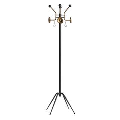 Italian Designer, Coat Stand, Brass, Metal, Italy, 1960s