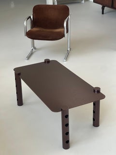 Italian Designer Coffee Table in Metallic Brown , designed and made in Milan