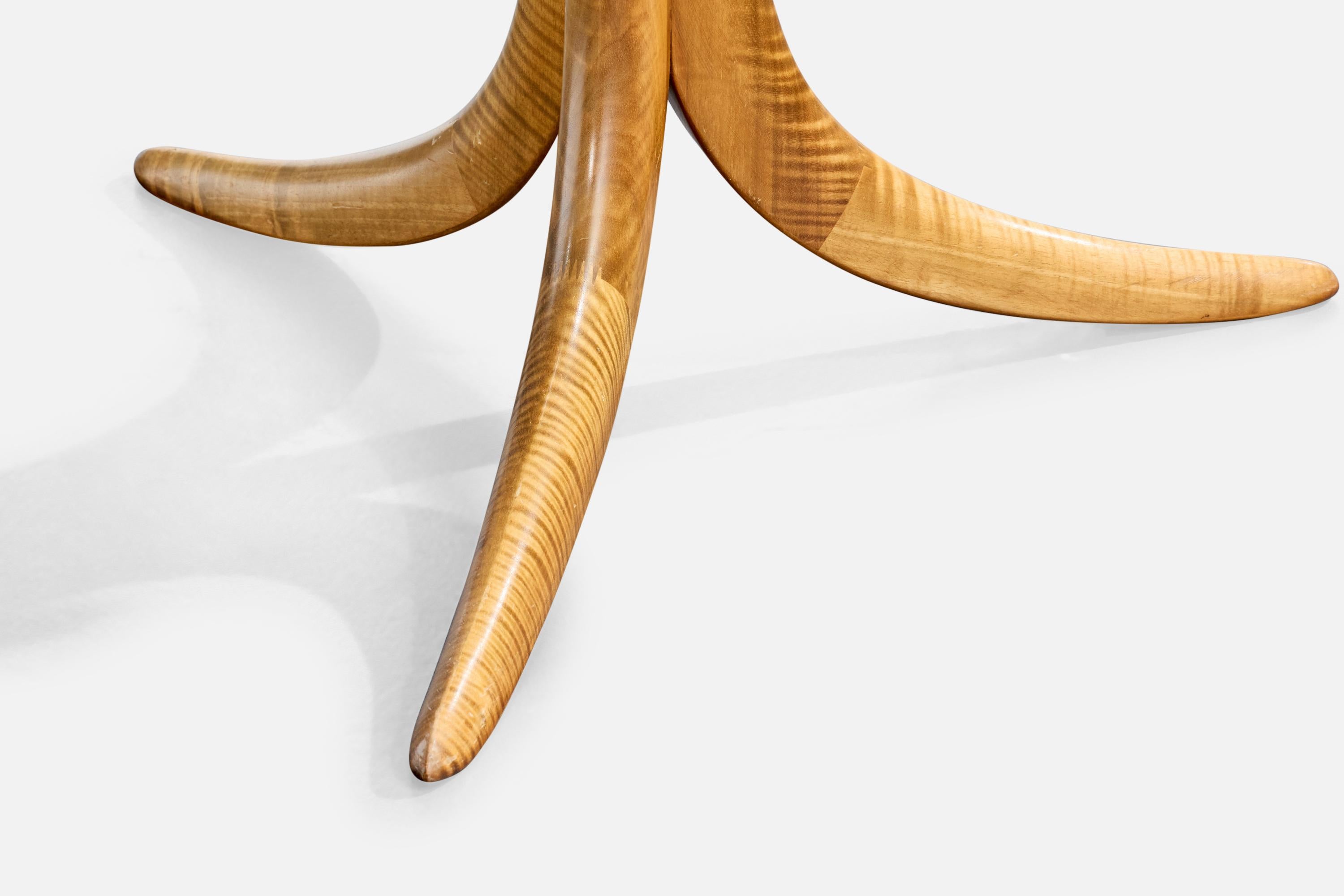 Designer italien, table basse, acajou, verre, Italie, années 1970 en vente 1