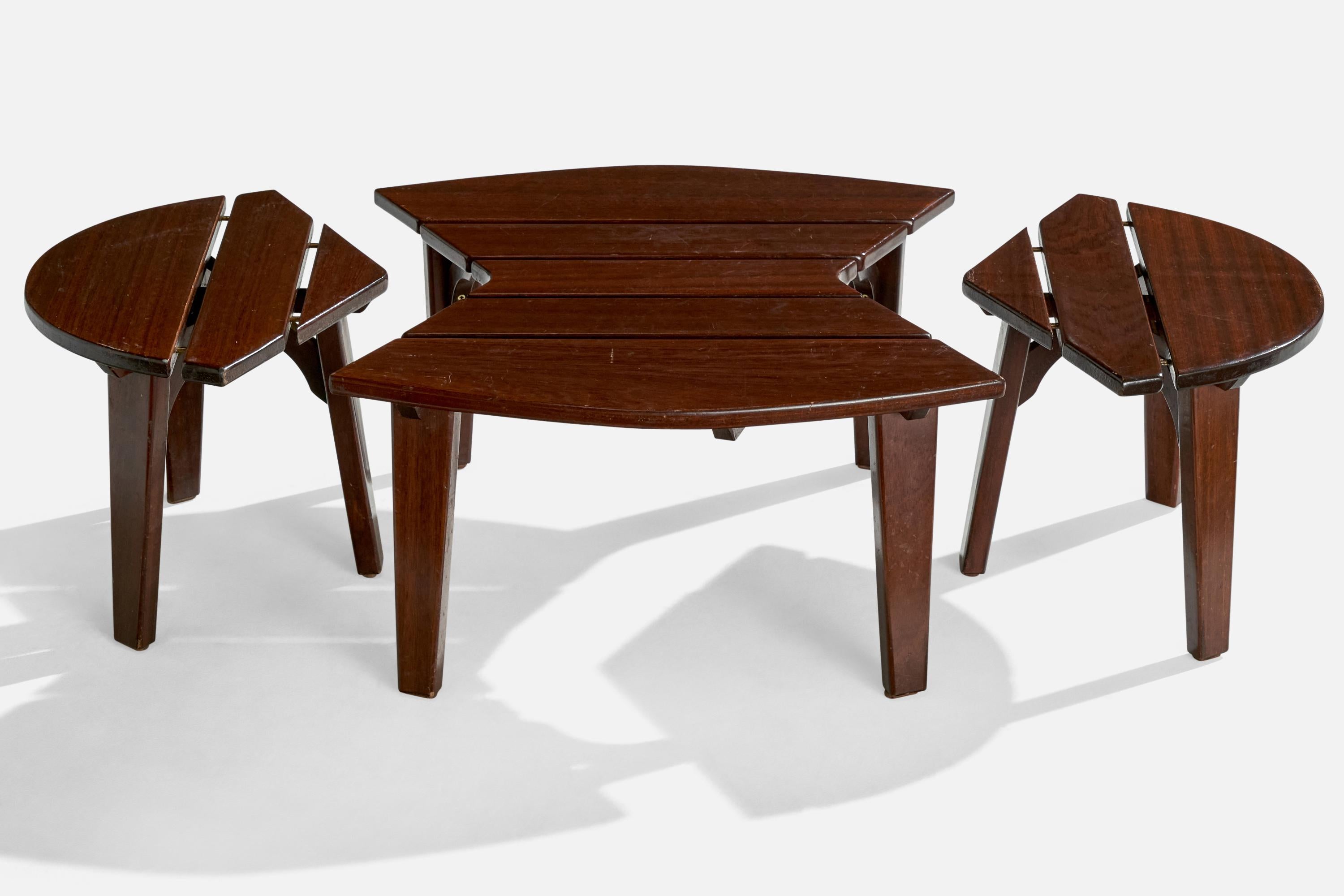 Fine XX secolo Tavolino di design italiano, Teak, Italia, anni '70 in vendita
