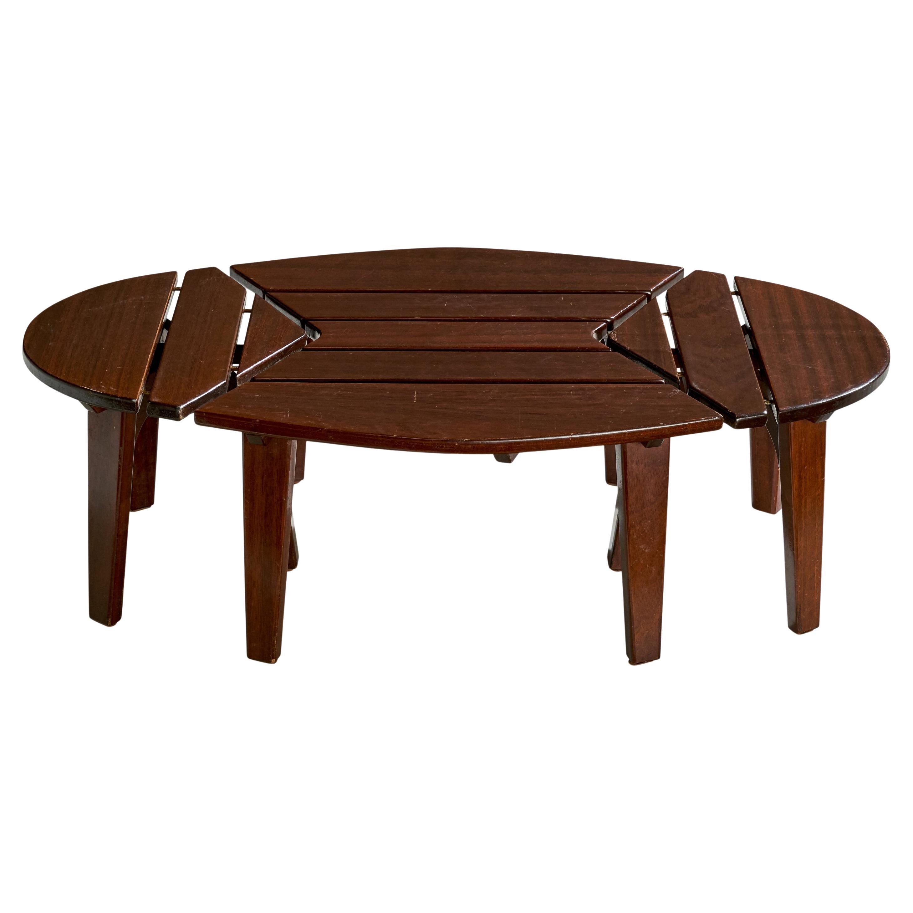 Tavolino di design italiano, Teak, Italia, anni '70 in vendita