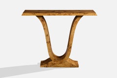 Italian Designer, Console Table, Burl, Italy, 1930s