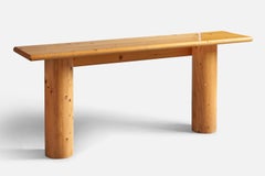 Console en pin de designer italien, Italie, années 1970
