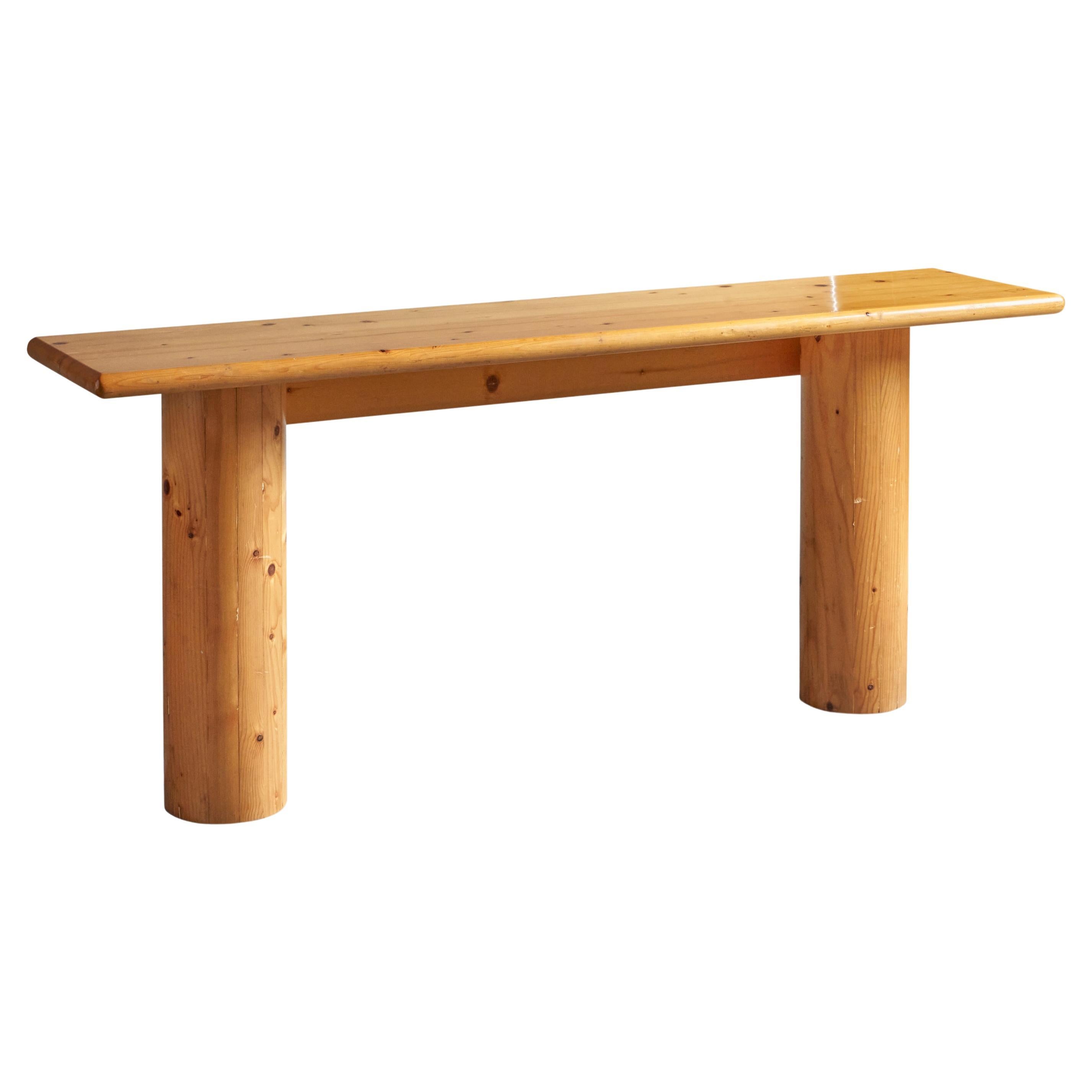 Tavolo consolle di design italiano, Pino, Italia, anni '70