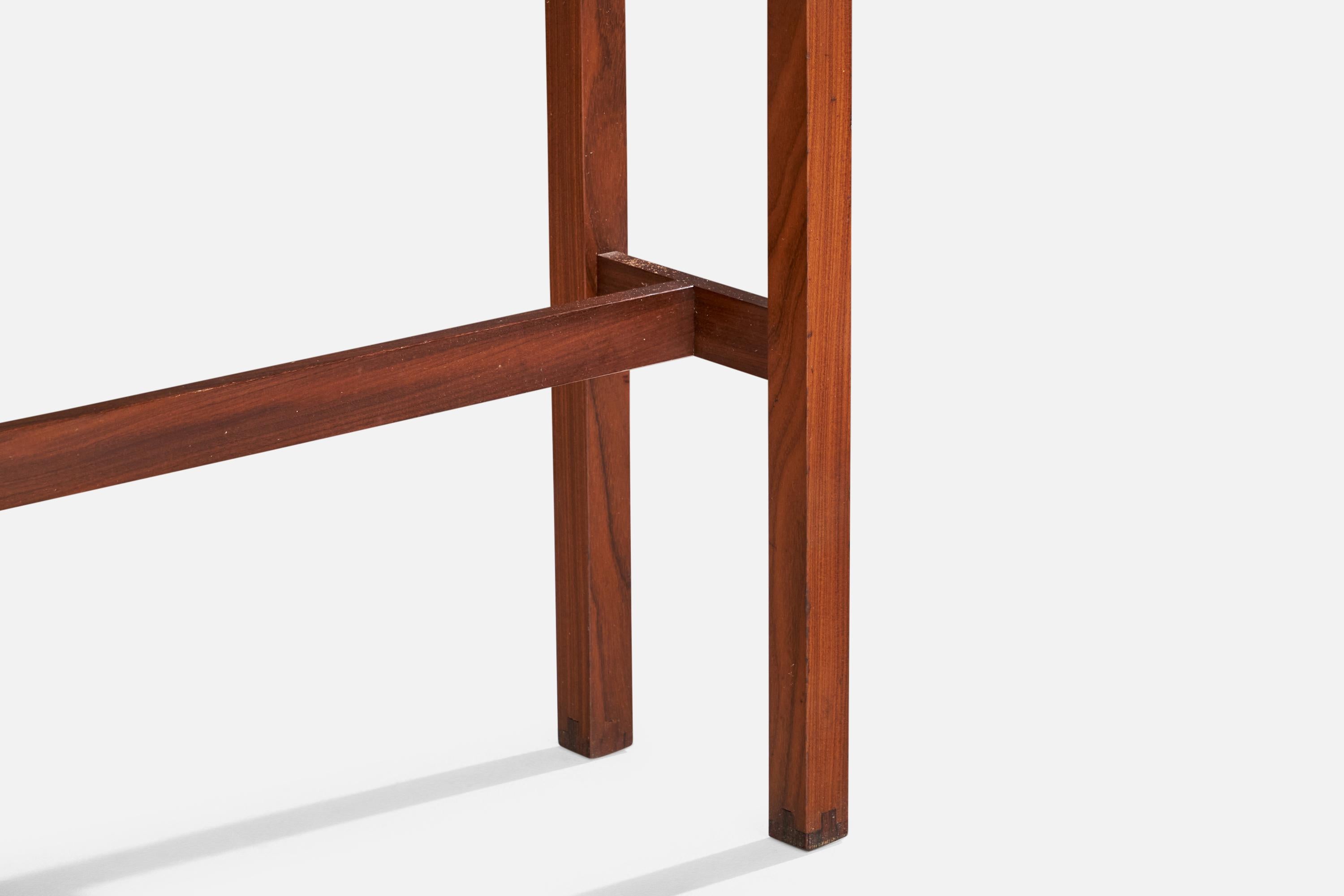 Tavolo consolle di design italiano, Teak, Italia, anni '50 in vendita 4