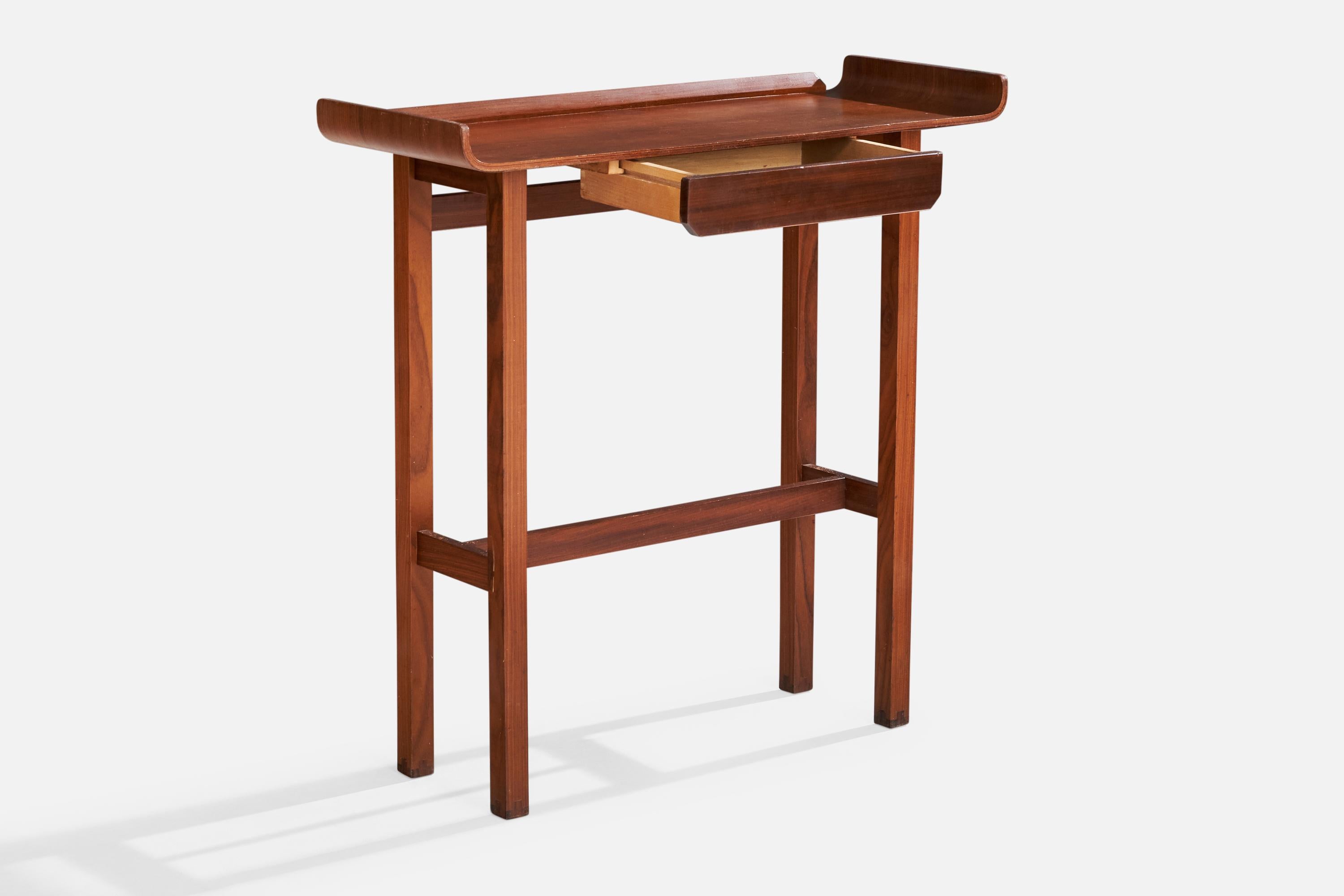 Italiano Tavolo consolle di design italiano, Teak, Italia, anni '50 in vendita