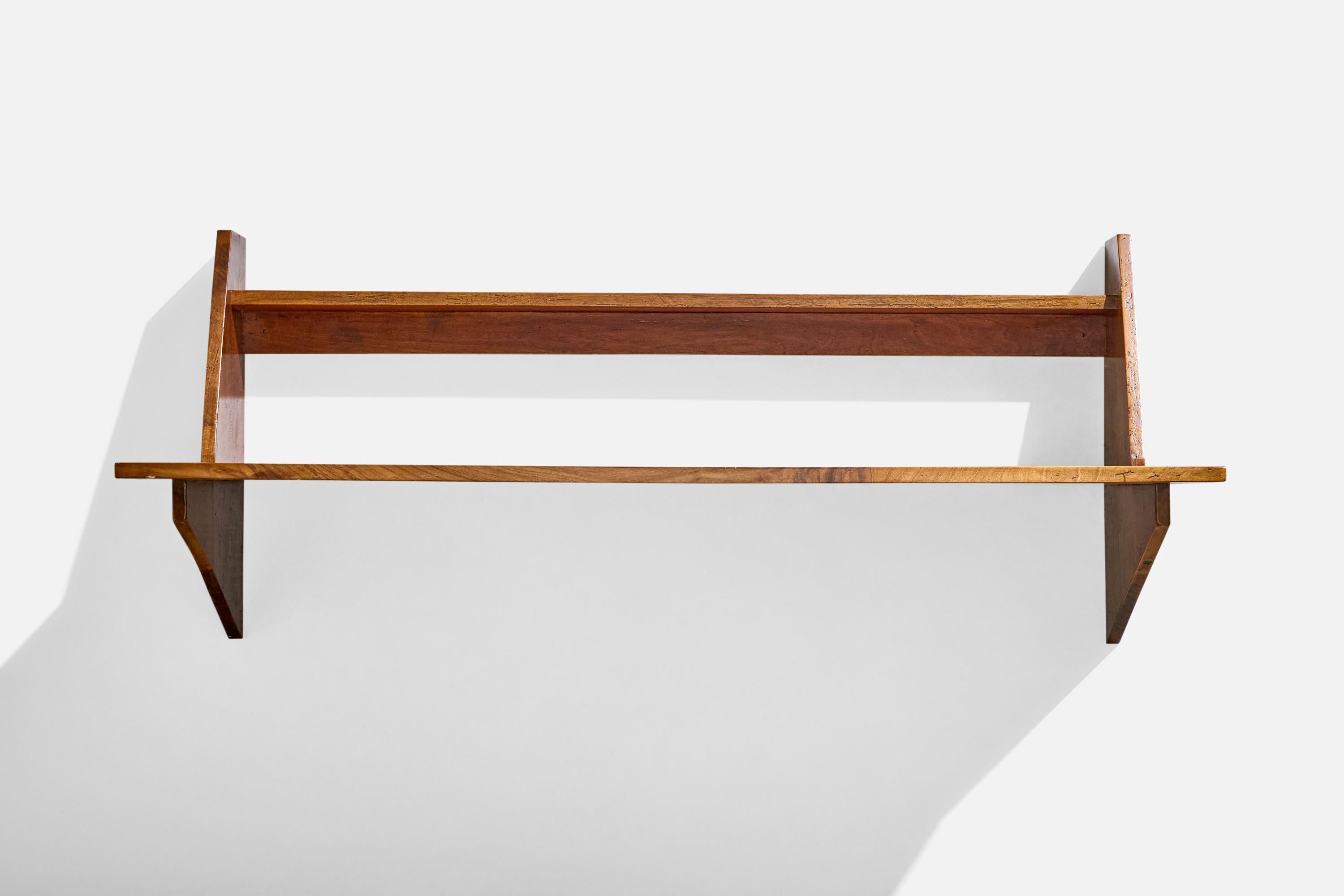 Mid-Century Modern Italian Designer, Console Table, Walnut, Italy, 1950s For Sale