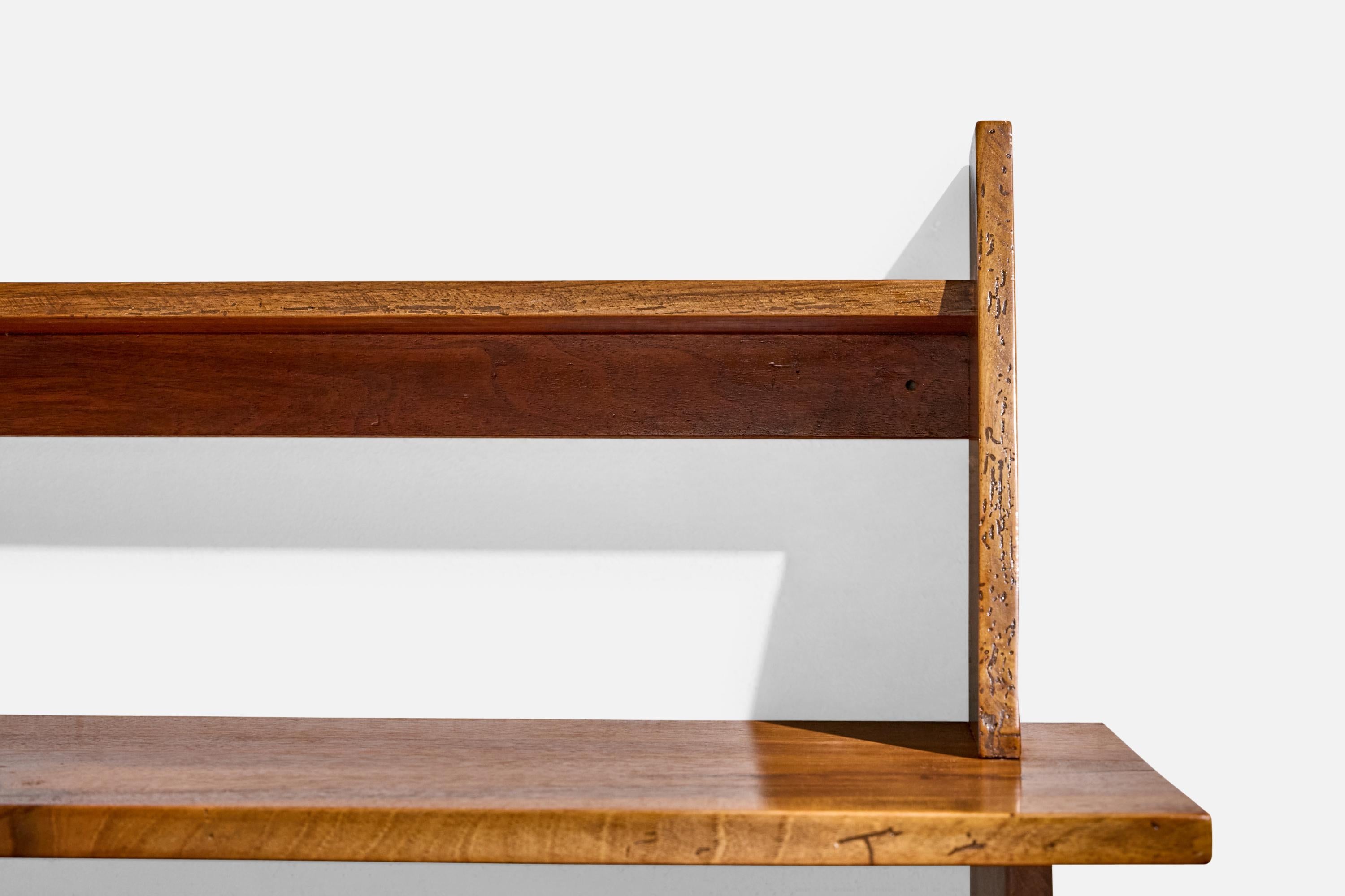 Italian Designer, Console Table, Walnut, Italy, 1950s For Sale 1