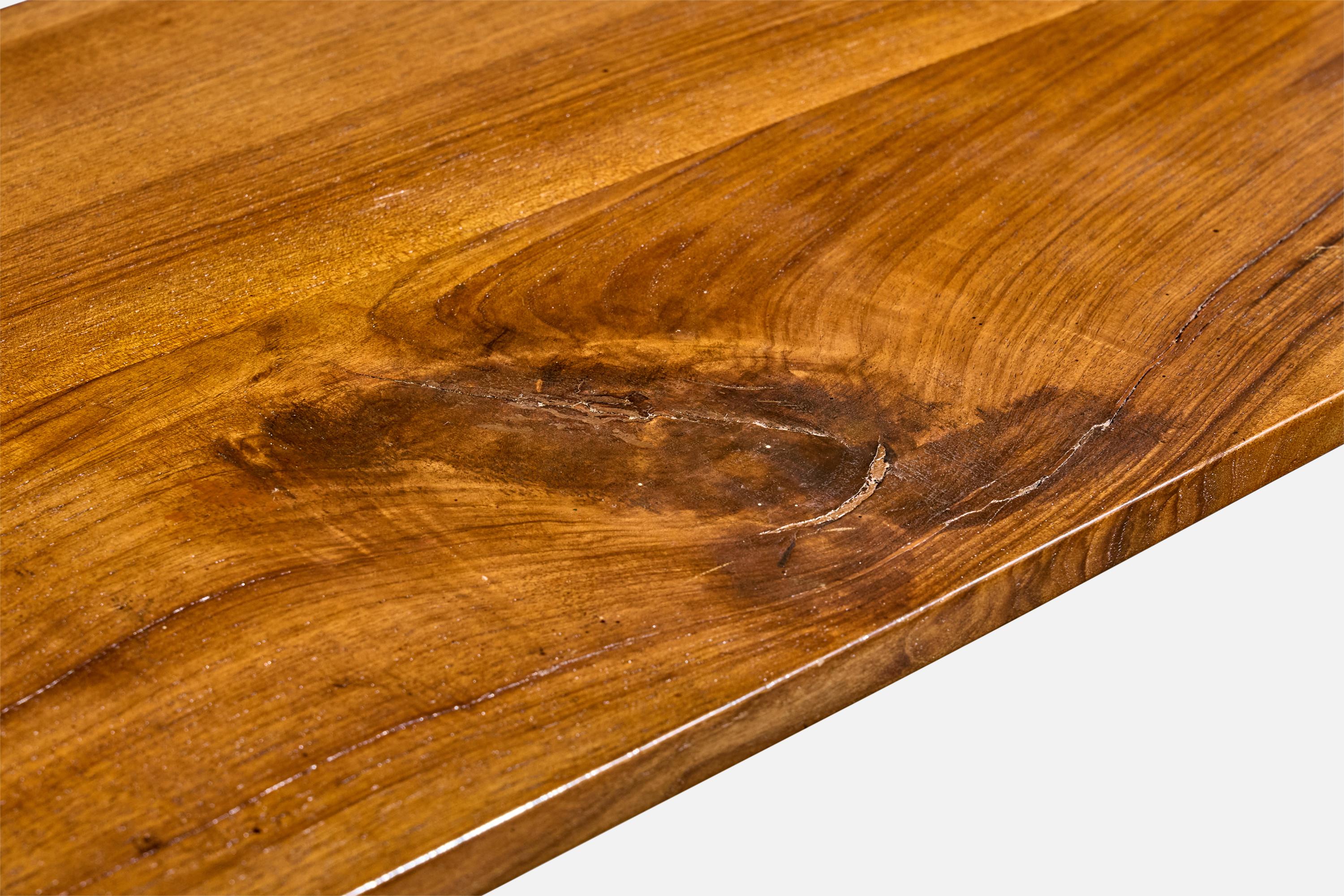 Italian Designer, Console Table, Walnut, Italy, 1950s For Sale 3