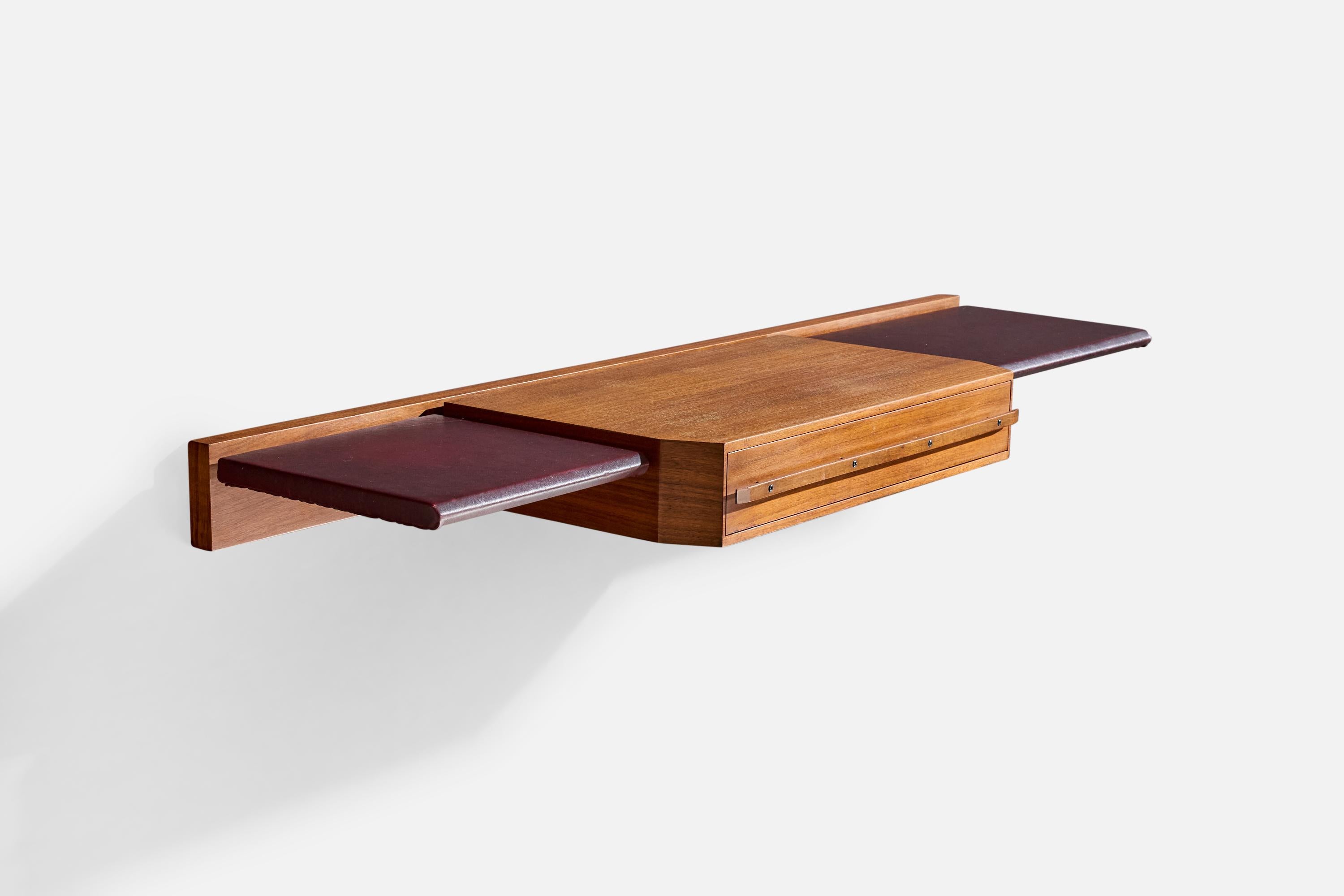 Diseñador italiano, Mesa consola, Nogal, Vinilo, Italia, Años 50 Moderno de mediados de siglo en venta