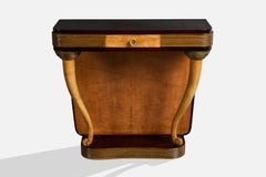 Italian Designer, Console Table, Wood, Brass, Italy, 1950s