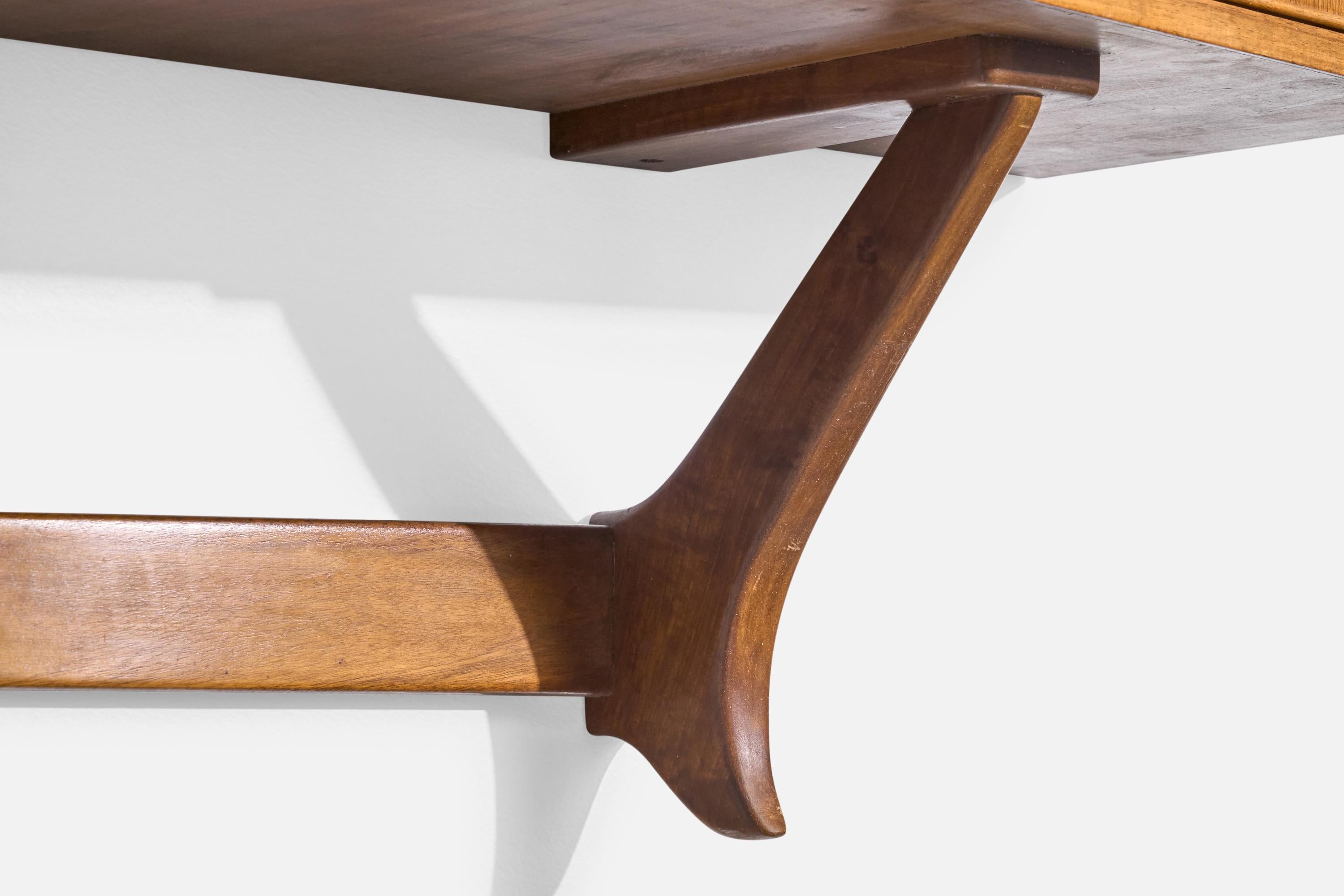 Diseñador italiano, Mesa consola, Madera, Italia, Años 1930 4
