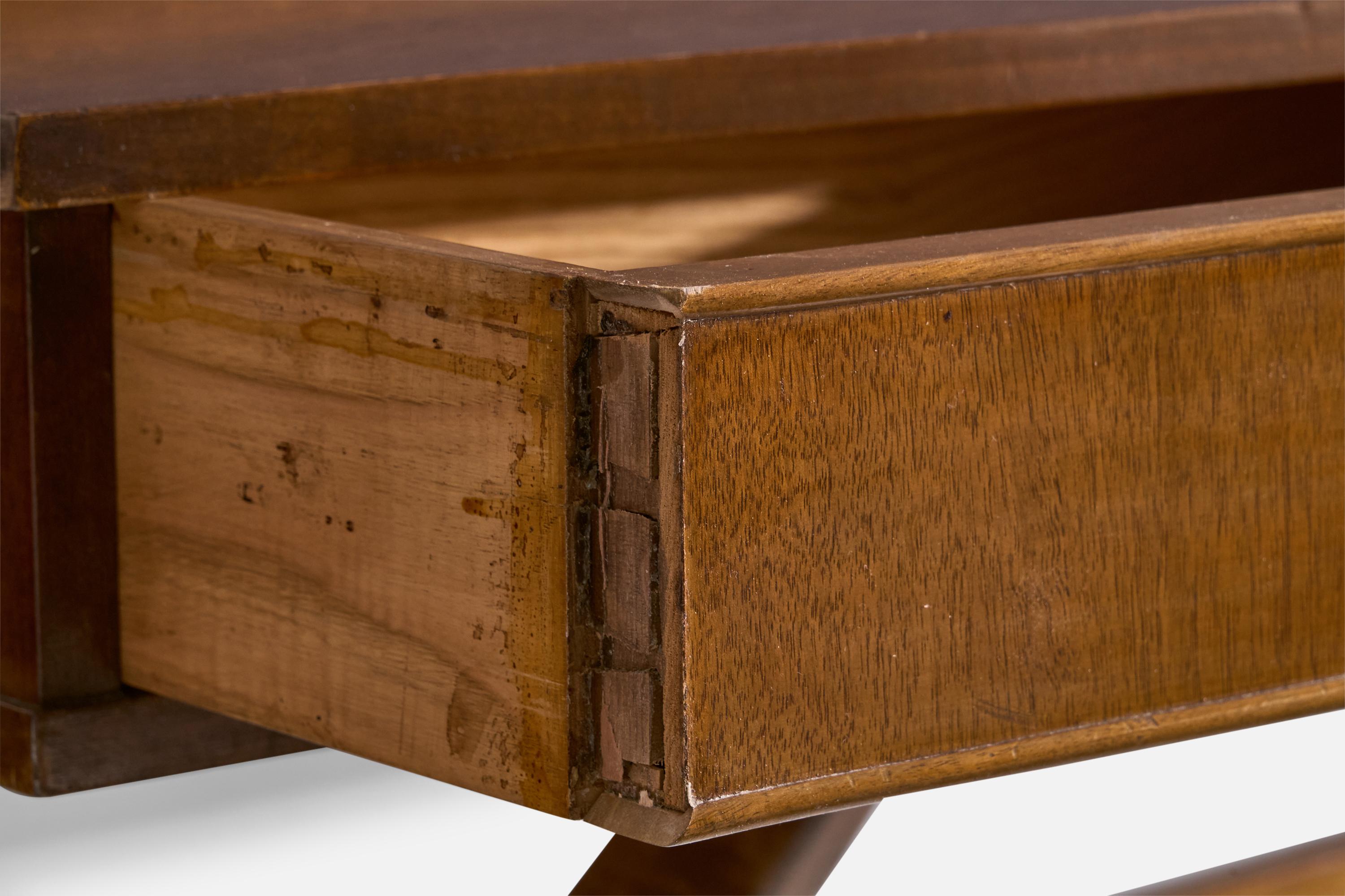 Diseñador italiano, Mesa consola, Madera, Italia, Años 1930 6