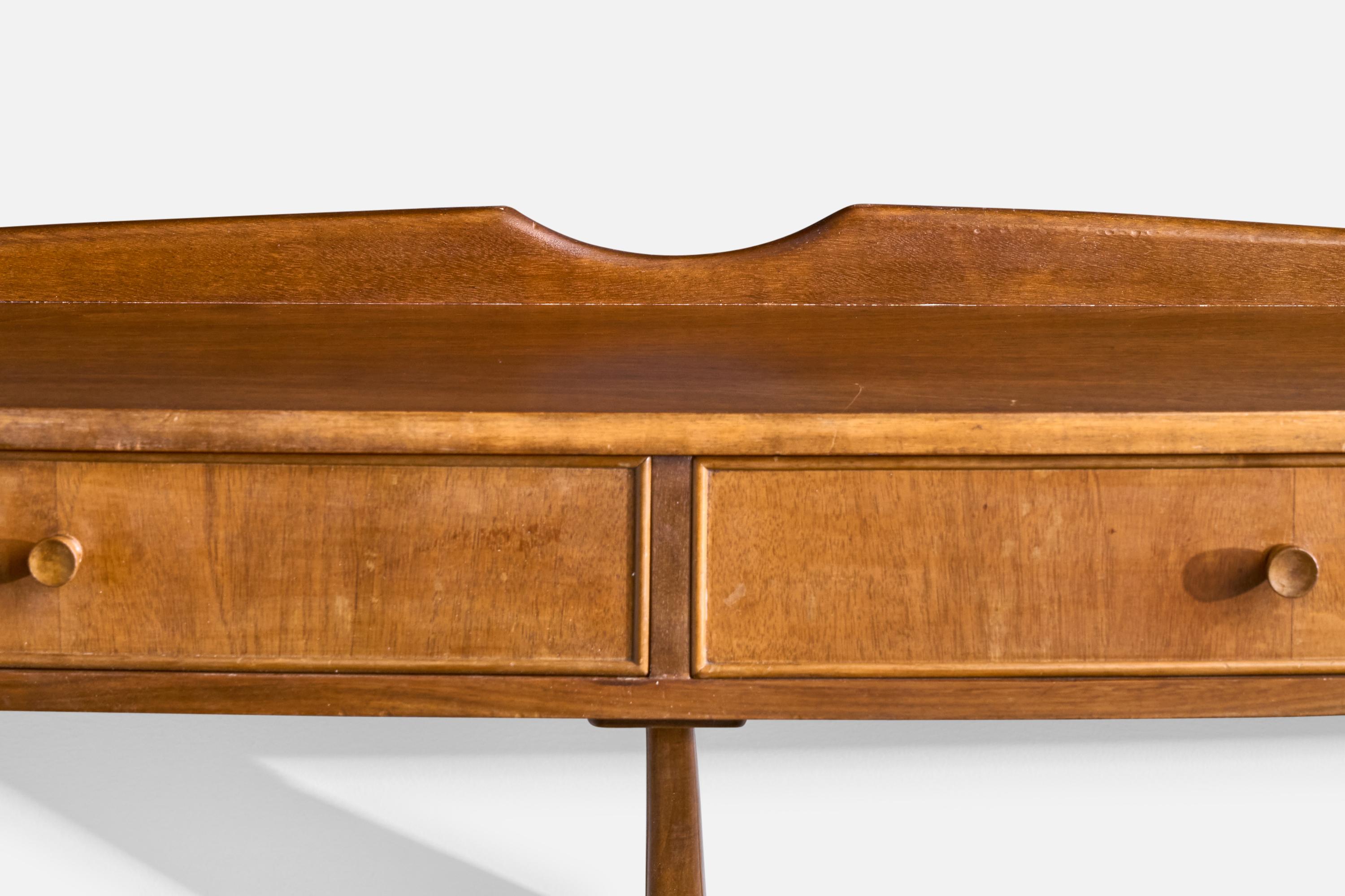 Diseñador italiano, Mesa consola, Madera, Italia, Años 1930 3