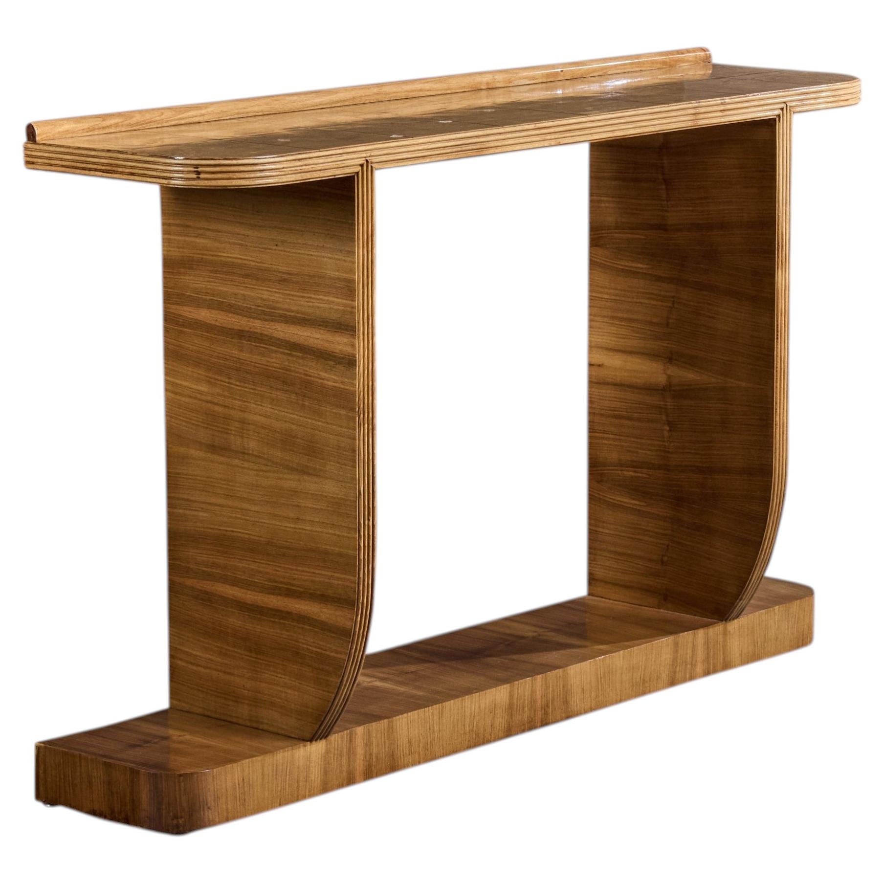 Italian Designer, Console Table, Wood, Italy, 1940s