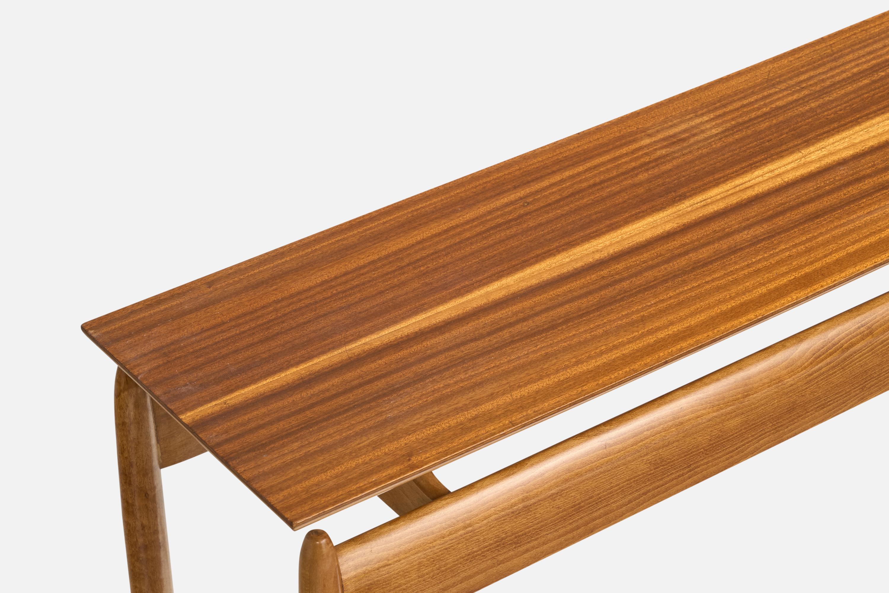 Diseñador italiano, Mesa consola, Madera, Italia, Años 1950 en venta 5