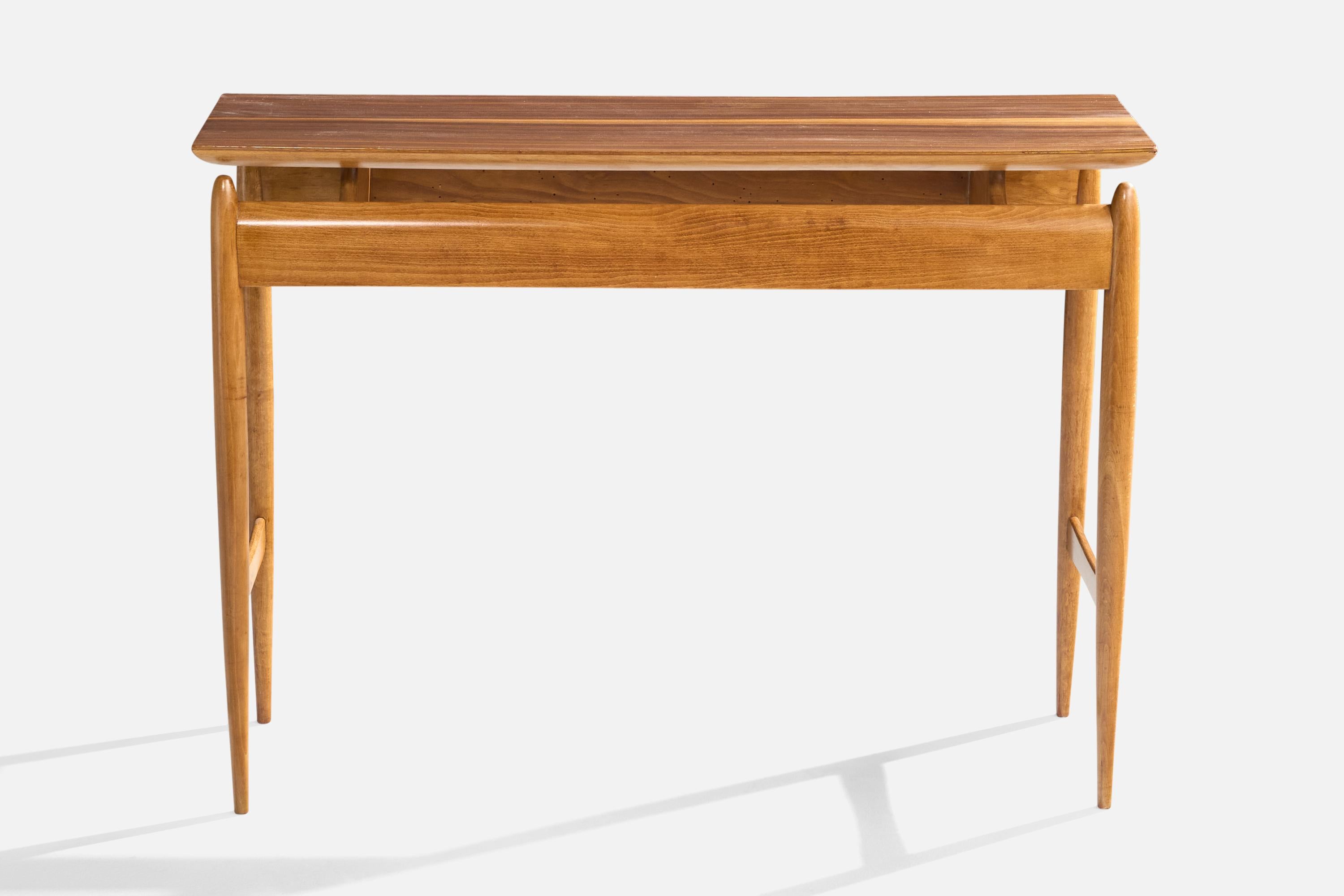 Diseñador italiano, Mesa consola, Madera, Italia, Años 1950 mediados del siglo XX en venta