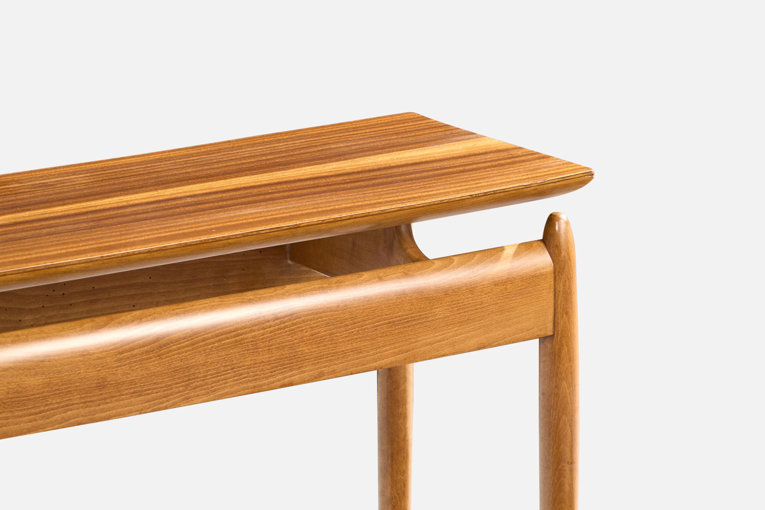 Diseñador italiano, Mesa consola, Madera, Italia, Años 1950 en venta 2