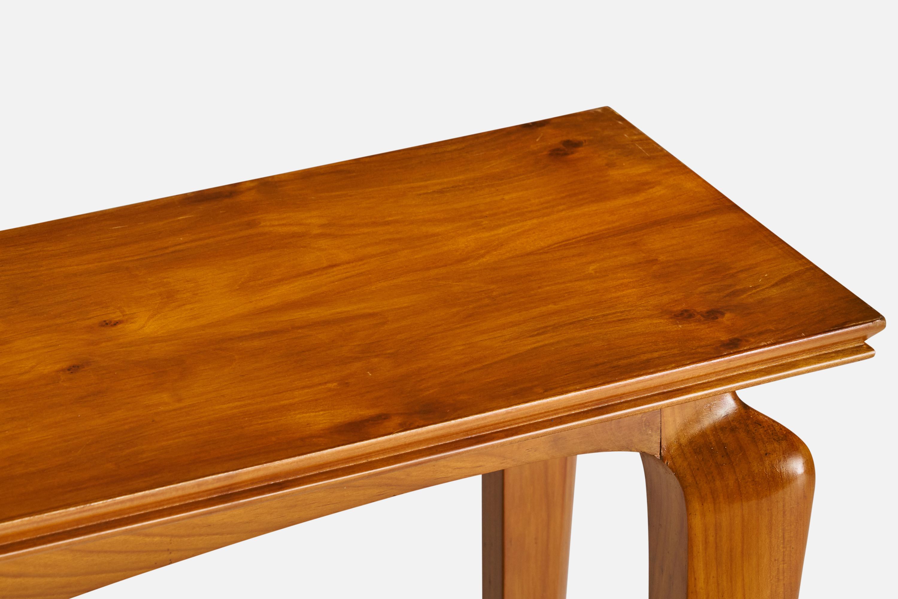 Metà XX secolo Designer italiano, Tavolo consolle, Legno, Italia, anni '60