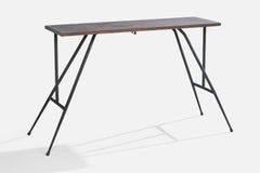 Italian Designer, Console Table, Wood, Metal, Italy, 1940s