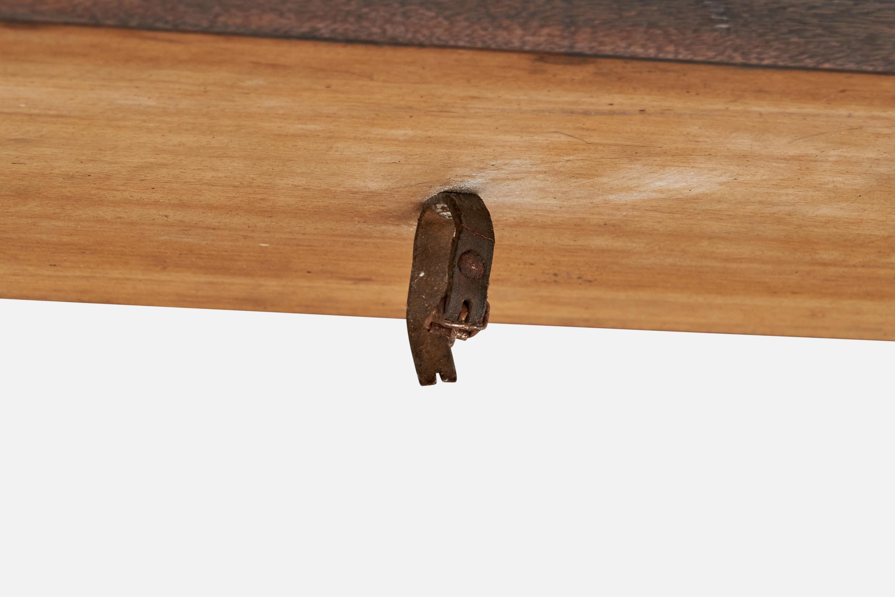 Tavolo consolle di design italiano, Wood, Metallo, Italia, anni '40 in vendita 2