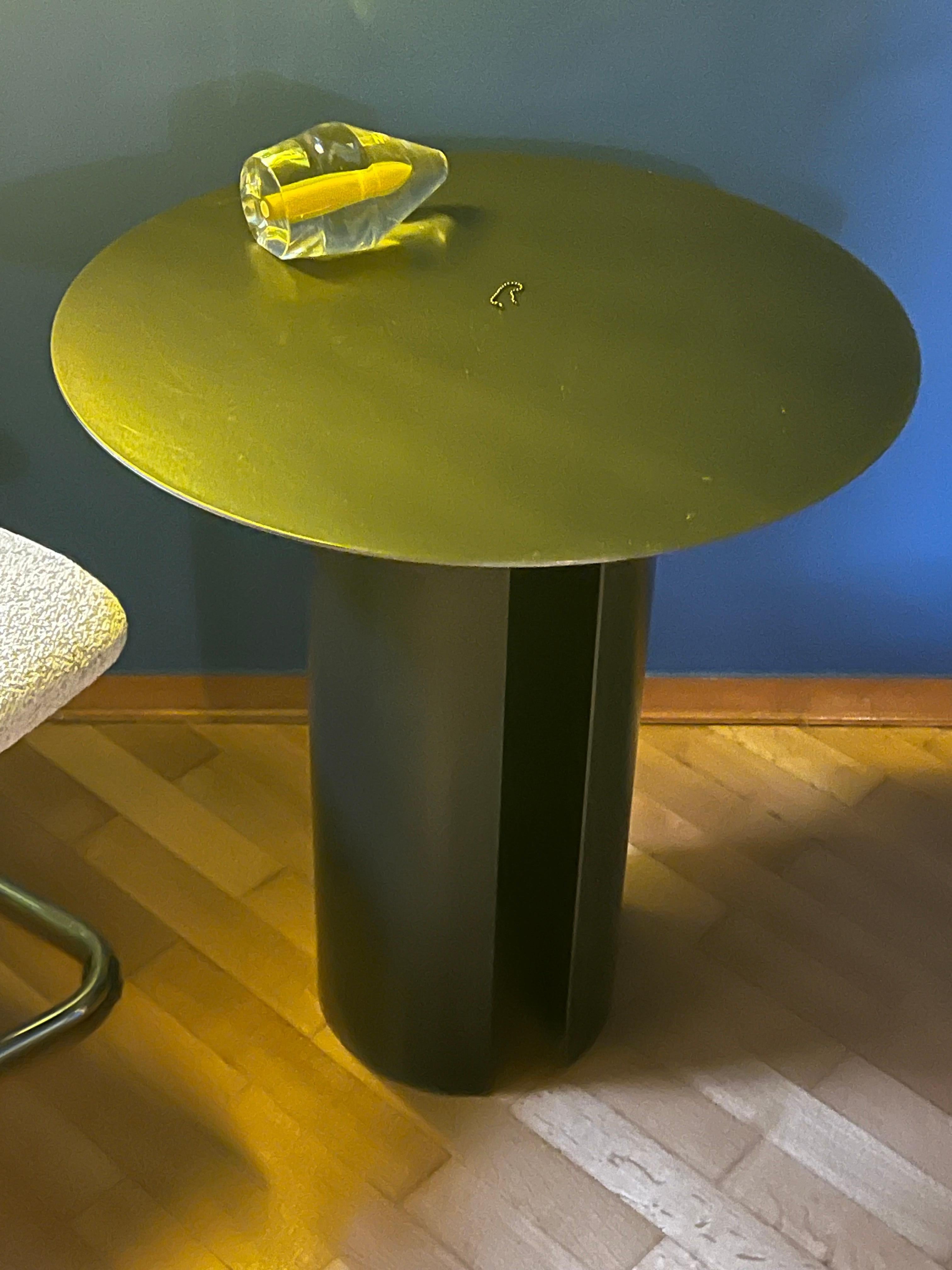 Table de salle à manger contemporaine du 21e siècle en métal brûlé de designer italien en vente 4