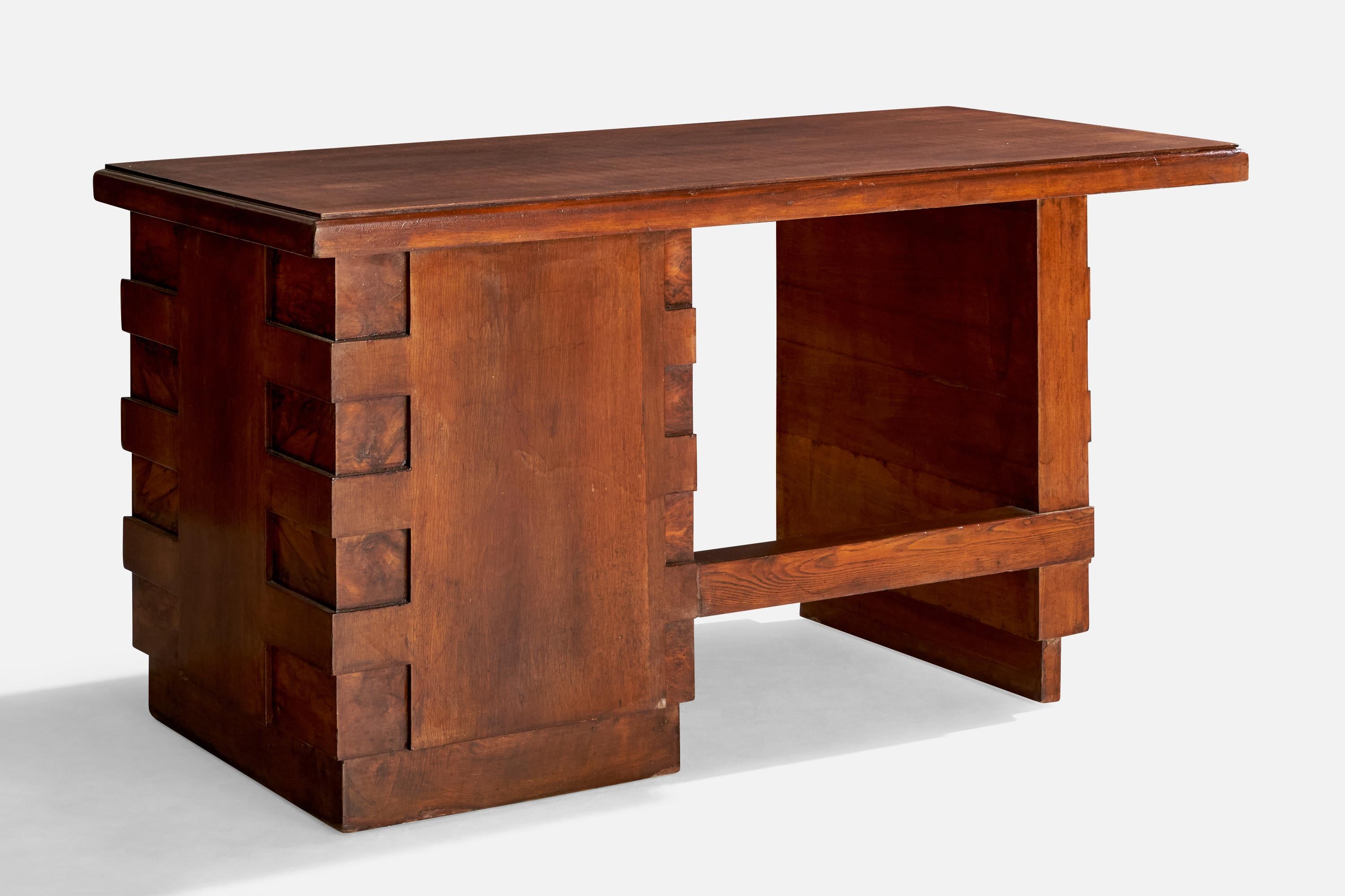 Diseñador italiano, Escritorio, Madera, Metal, Italia, Años 30 Italiano en venta