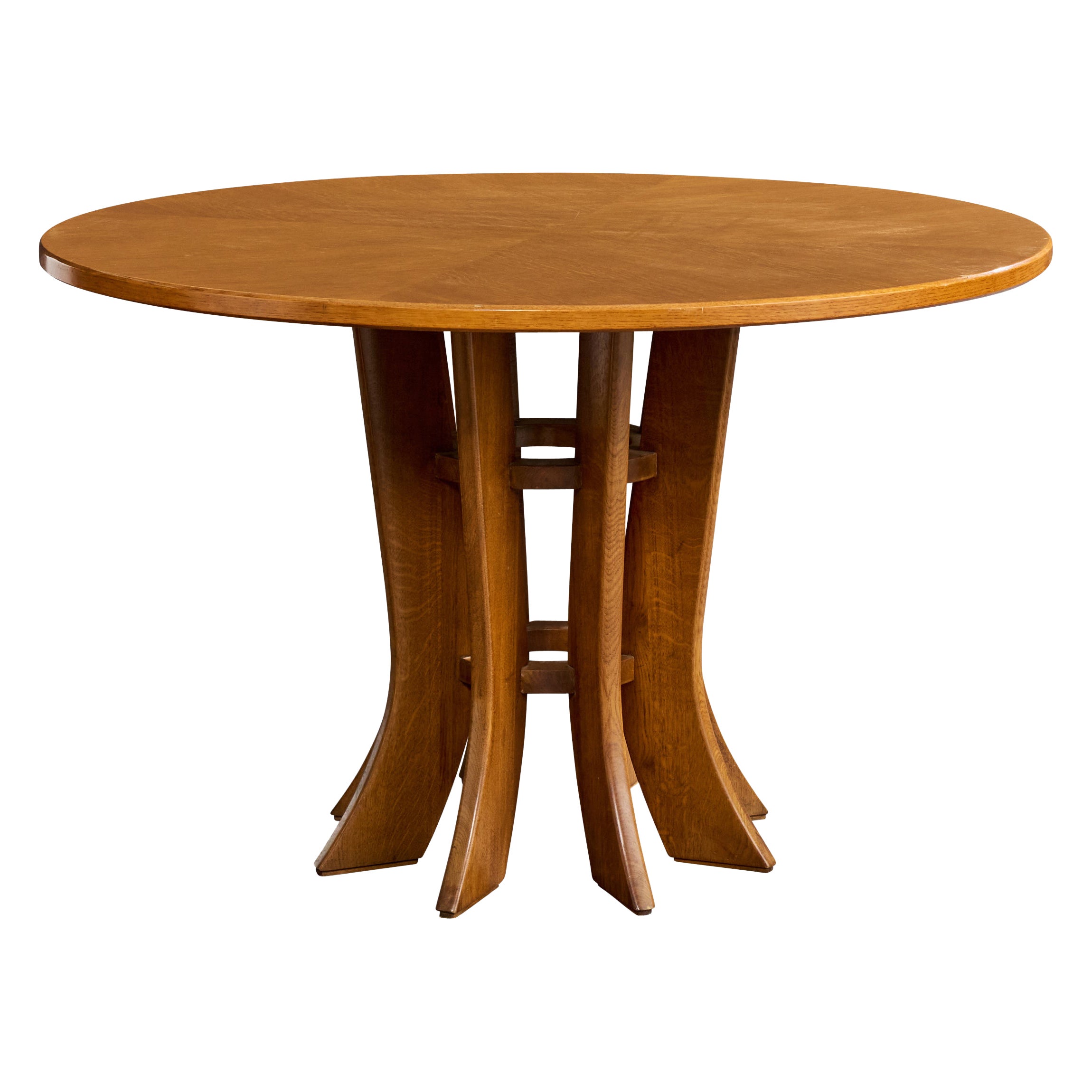 Italian Designer, Dining Table, Wood, Italy, 1970s