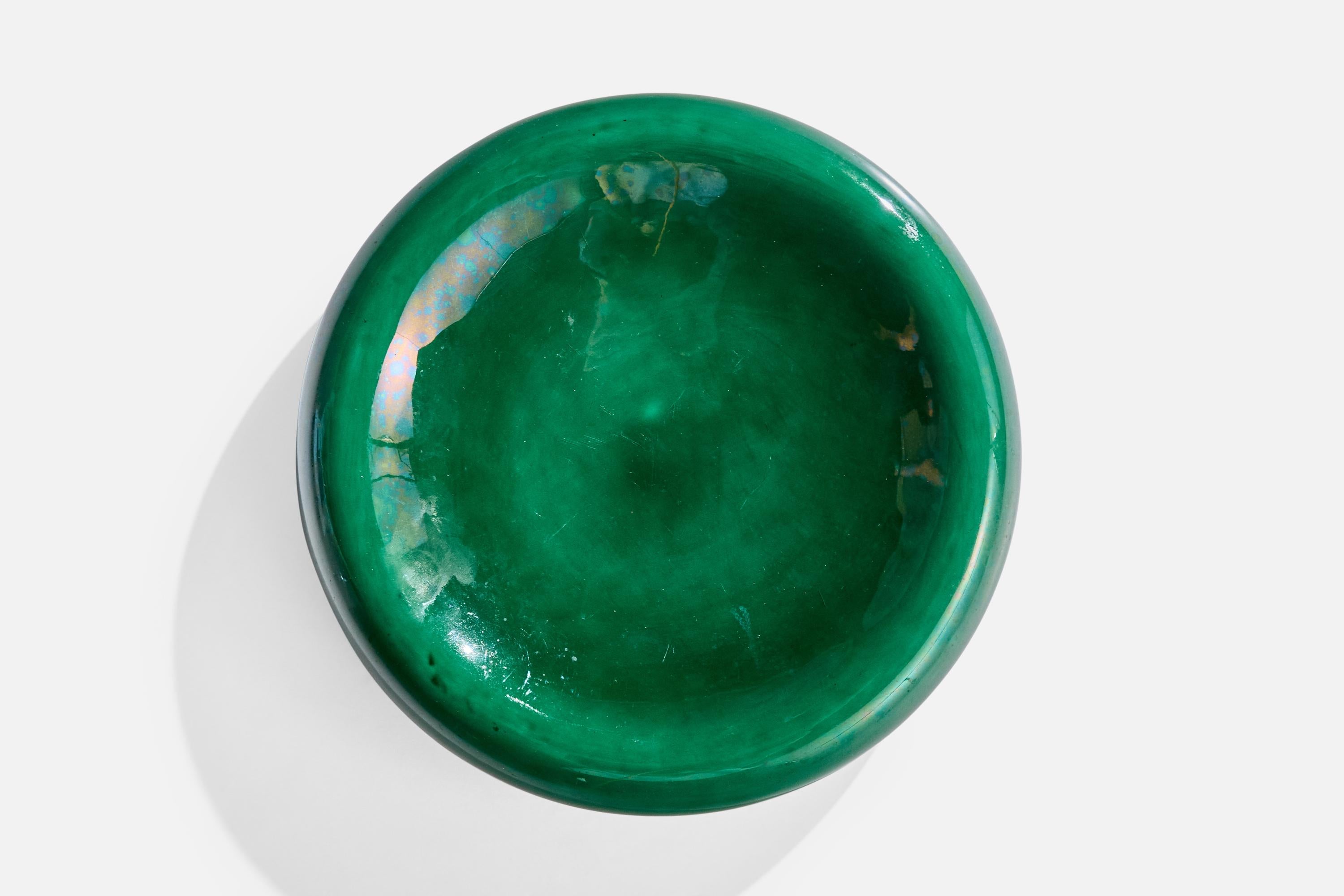 Italian Designer, Dish, Ceramic, Italy, 1950s In Good Condition For Sale In High Point, NC
